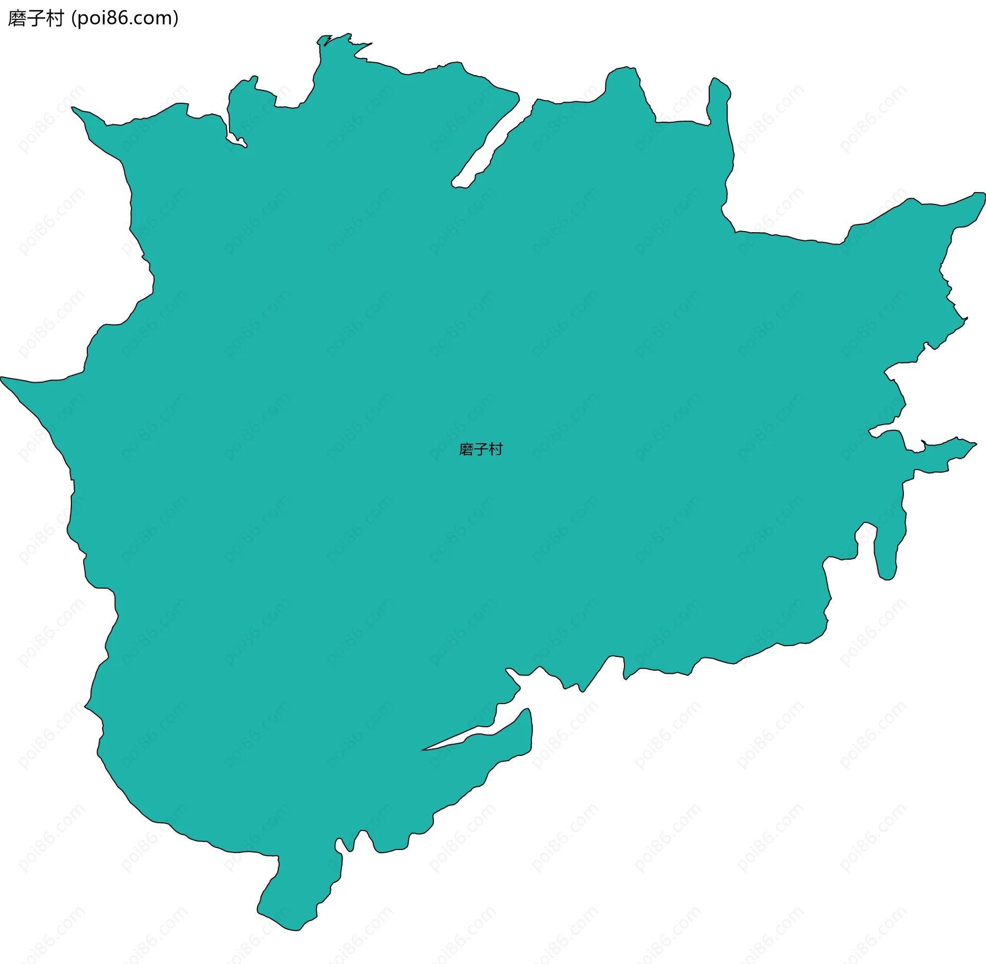 磨子村边界地图