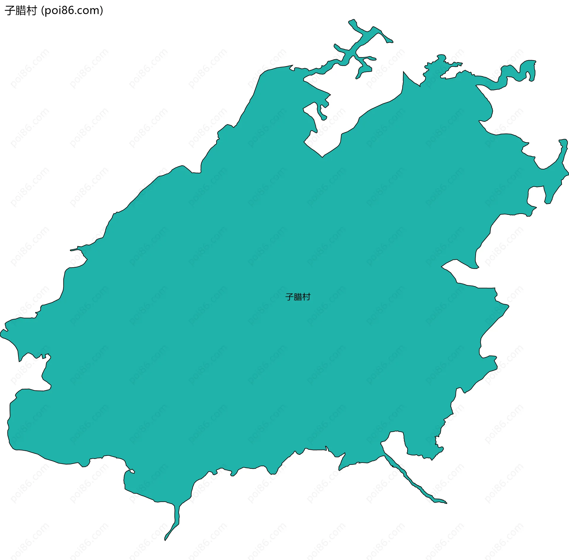 子腊村边界地图