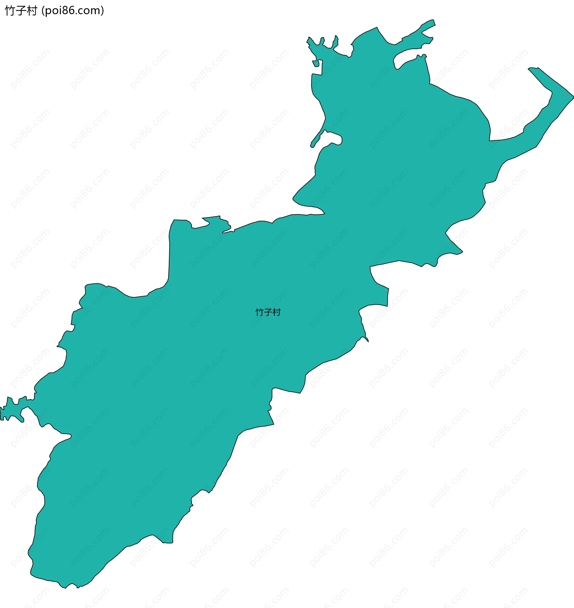 竹子村边界地图