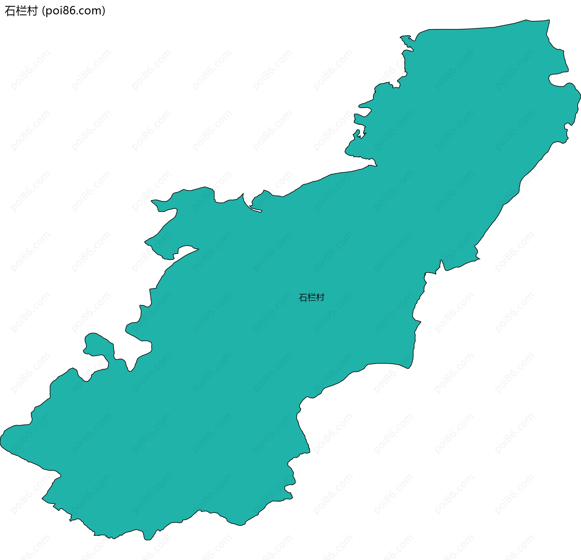 石栏村边界地图