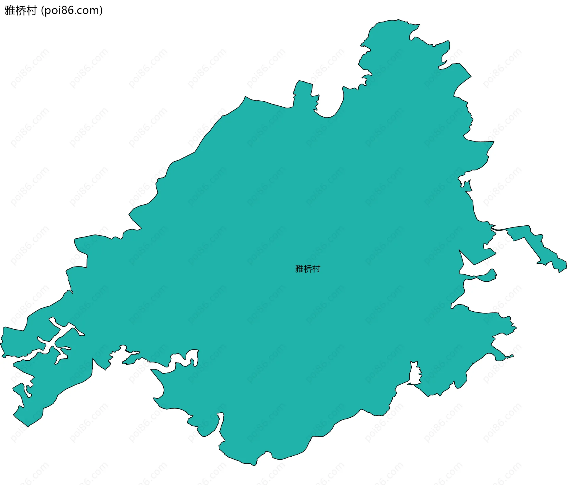 雅桥村边界地图