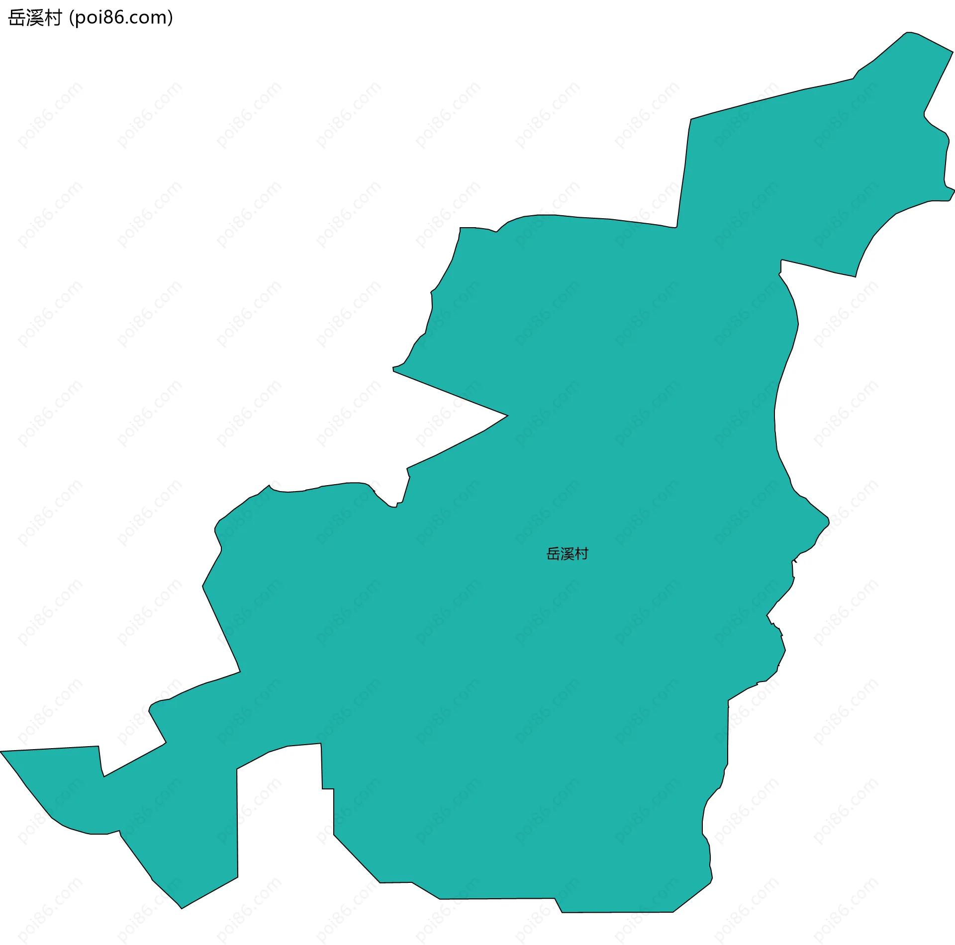 岳溪村边界地图