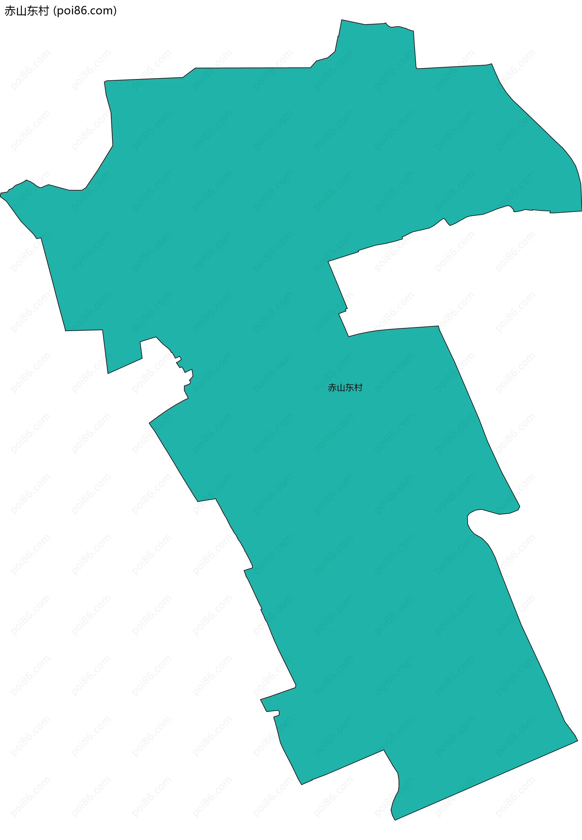 赤山东村边界地图