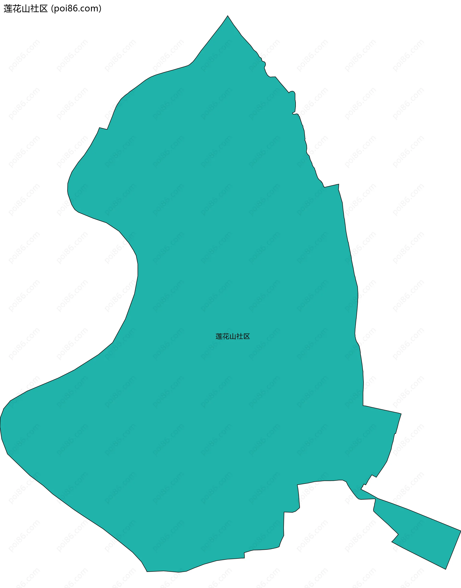 莲花山社区边界地图