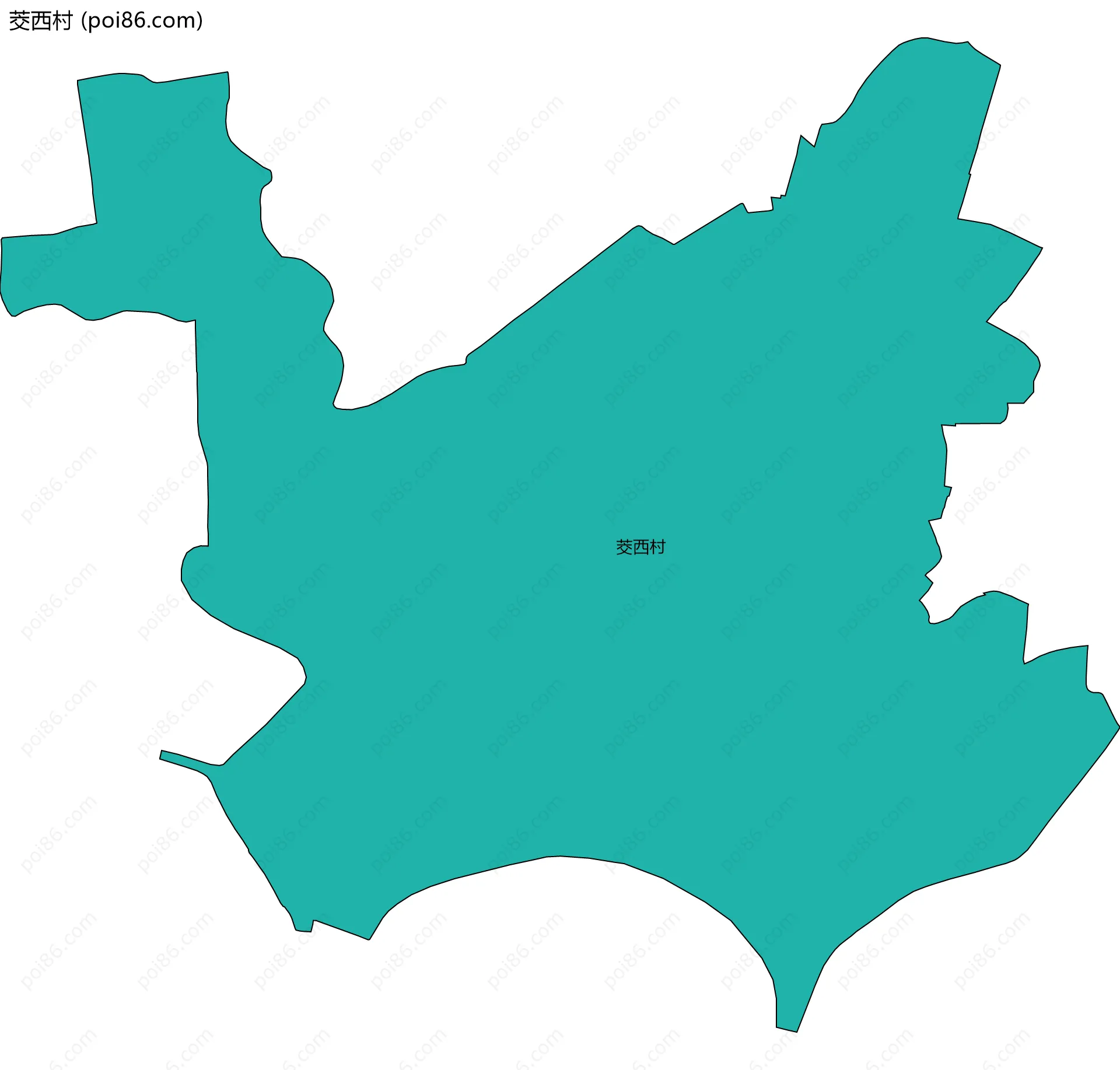 茭西村边界地图