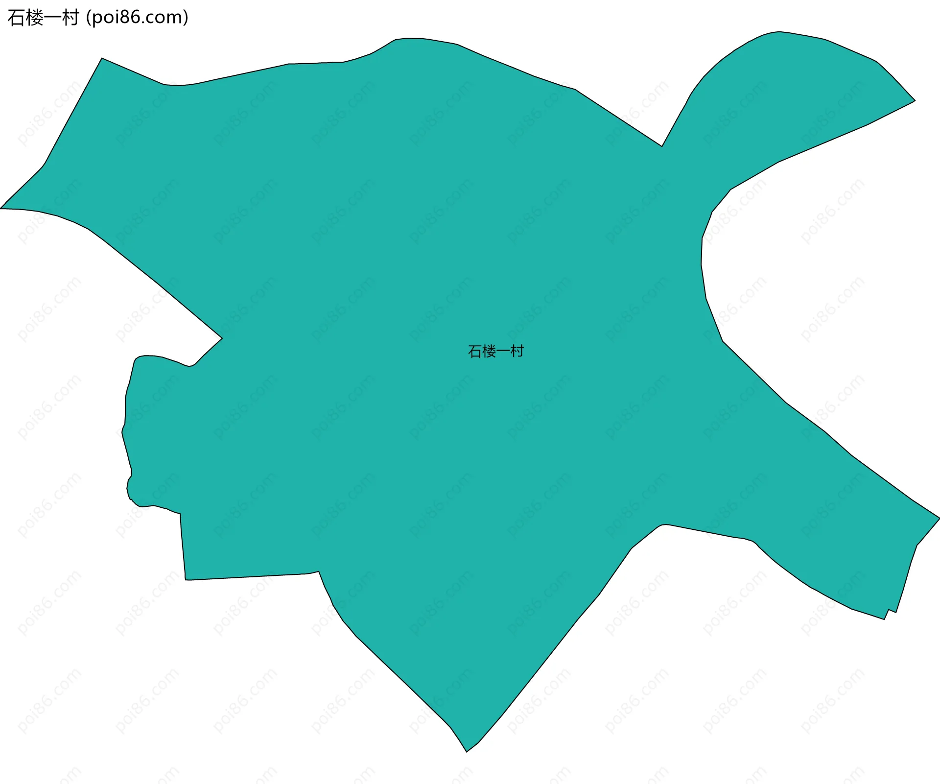 石楼一村边界地图