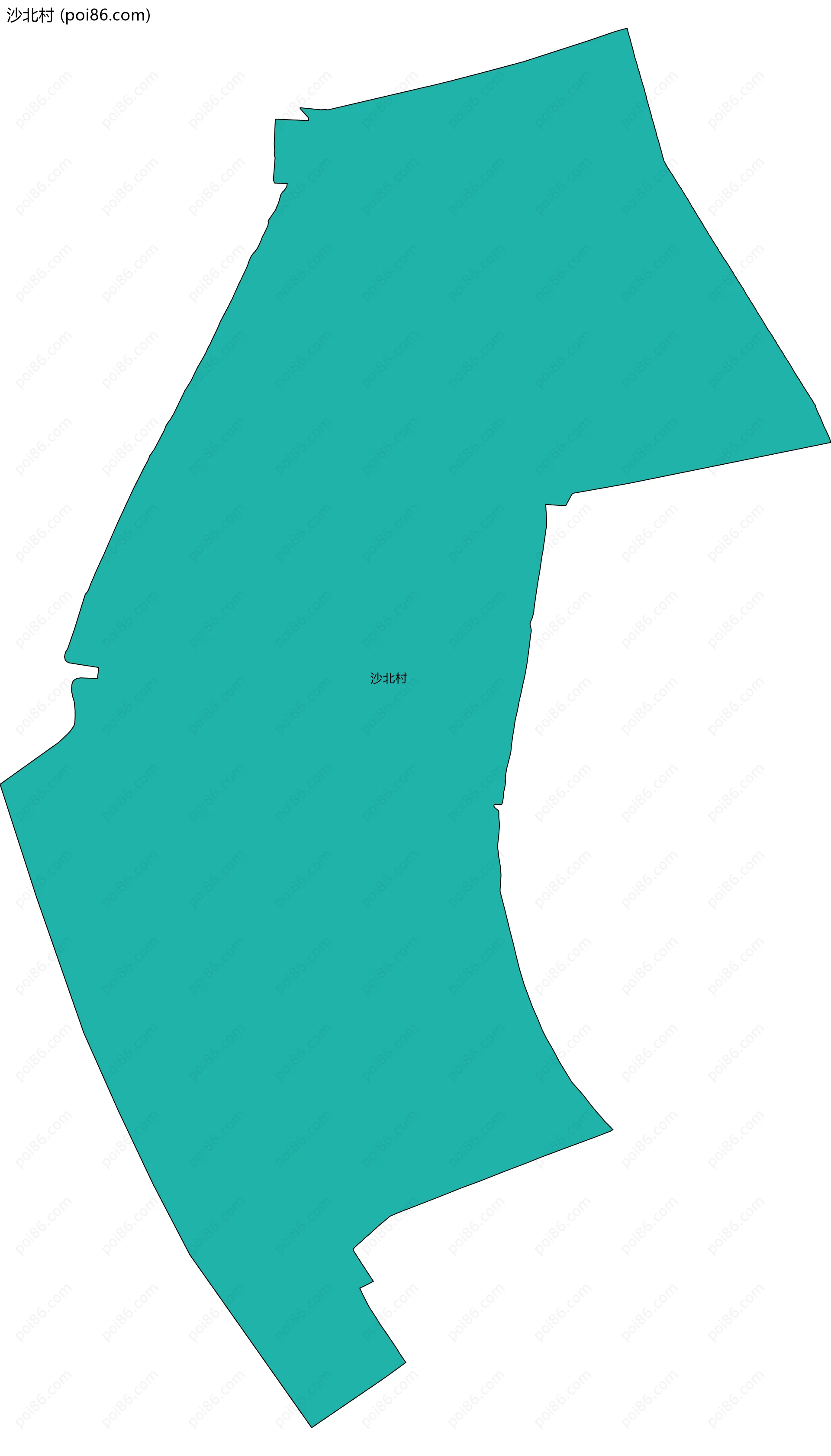 沙北村边界地图