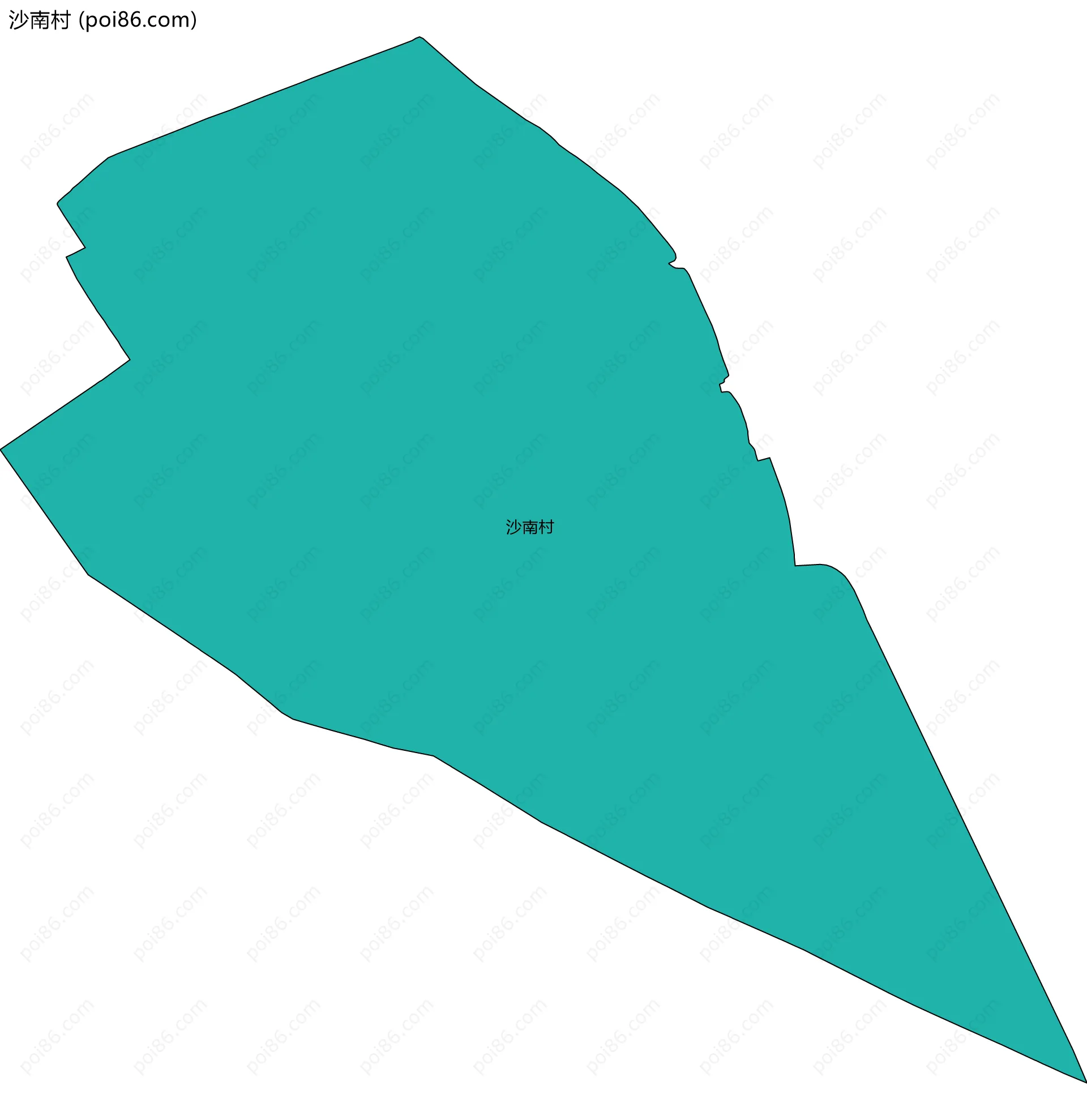 沙南村边界地图