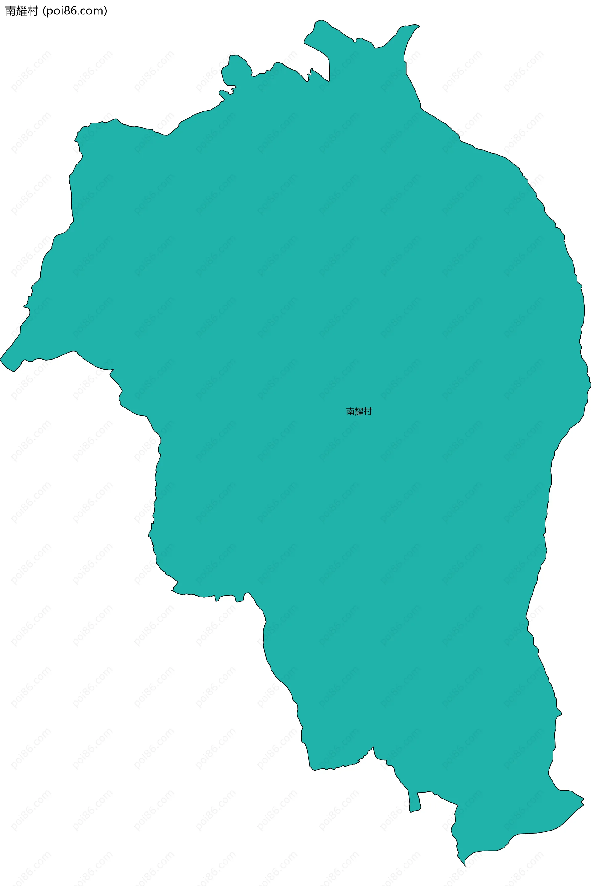 南耀村边界地图