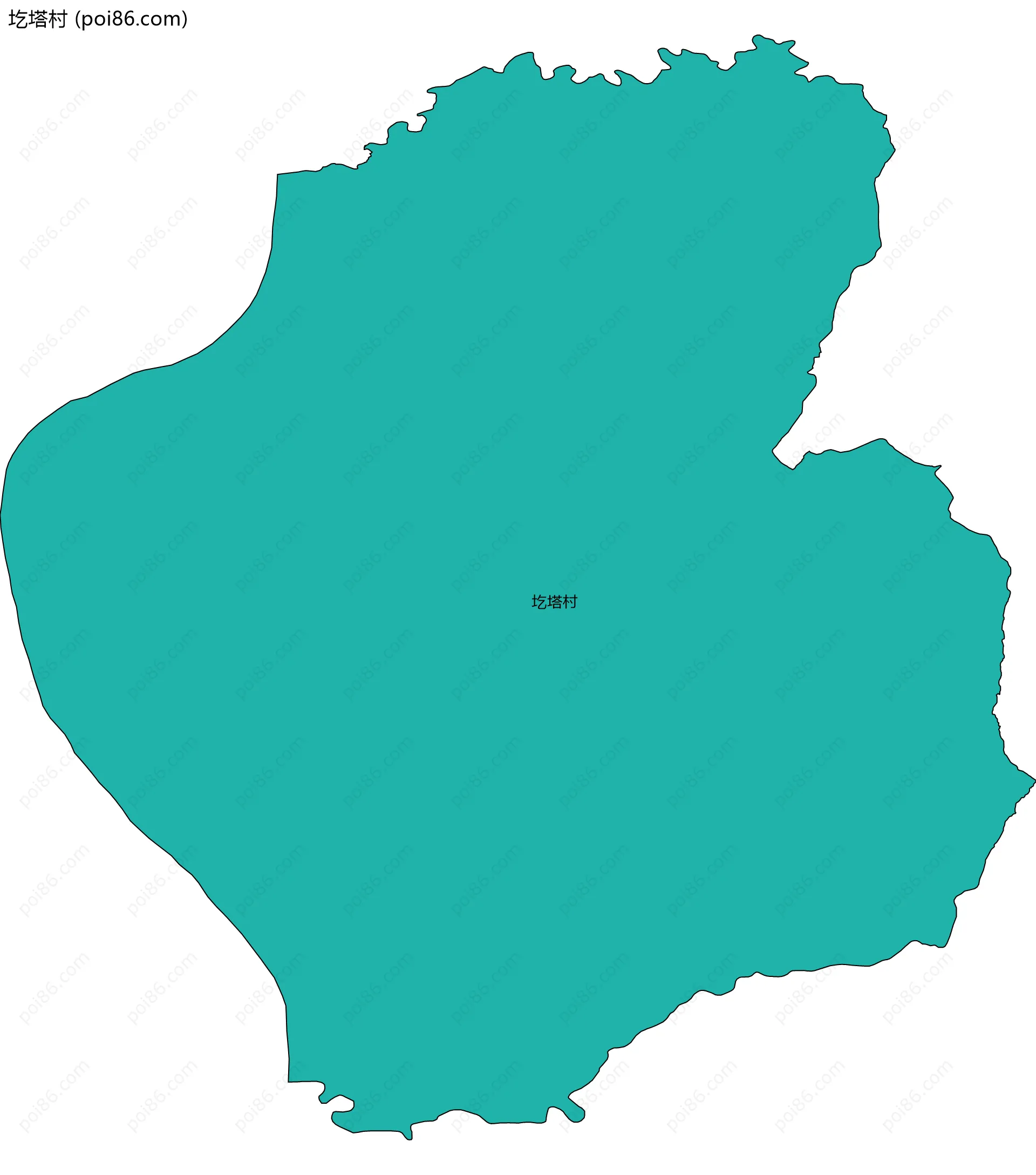 圪塔村边界地图