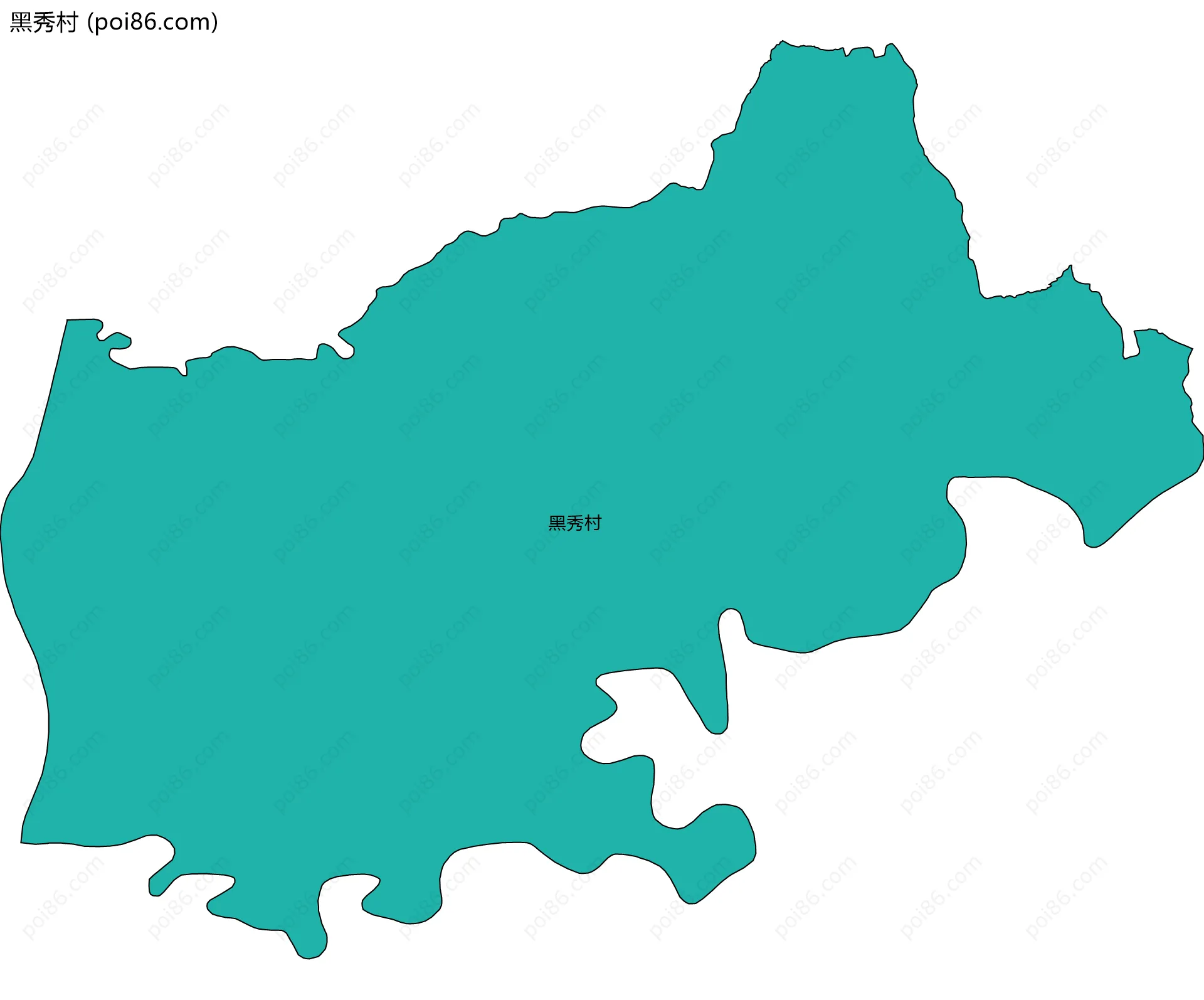 黑秀村边界地图