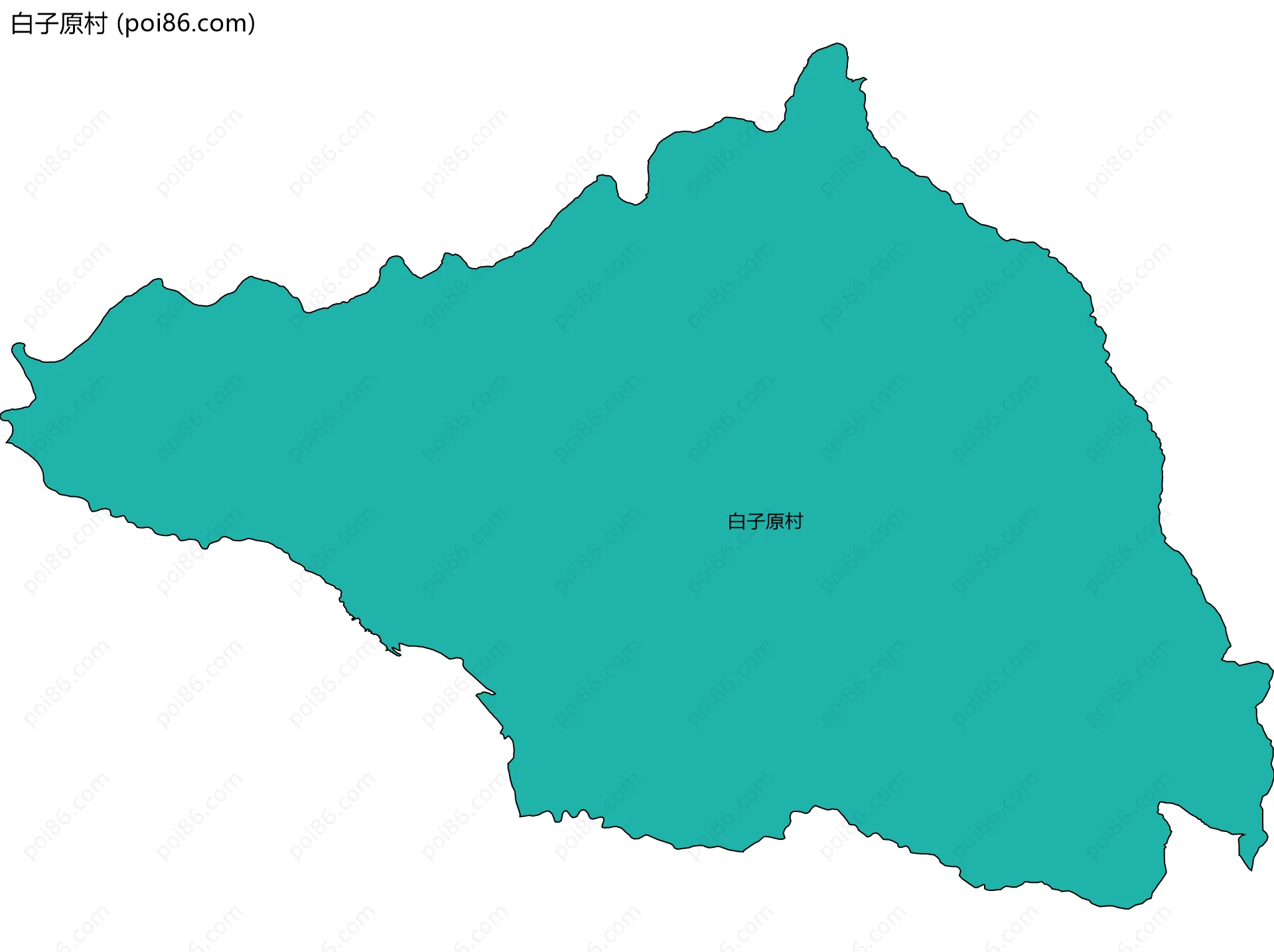 白子原村边界地图