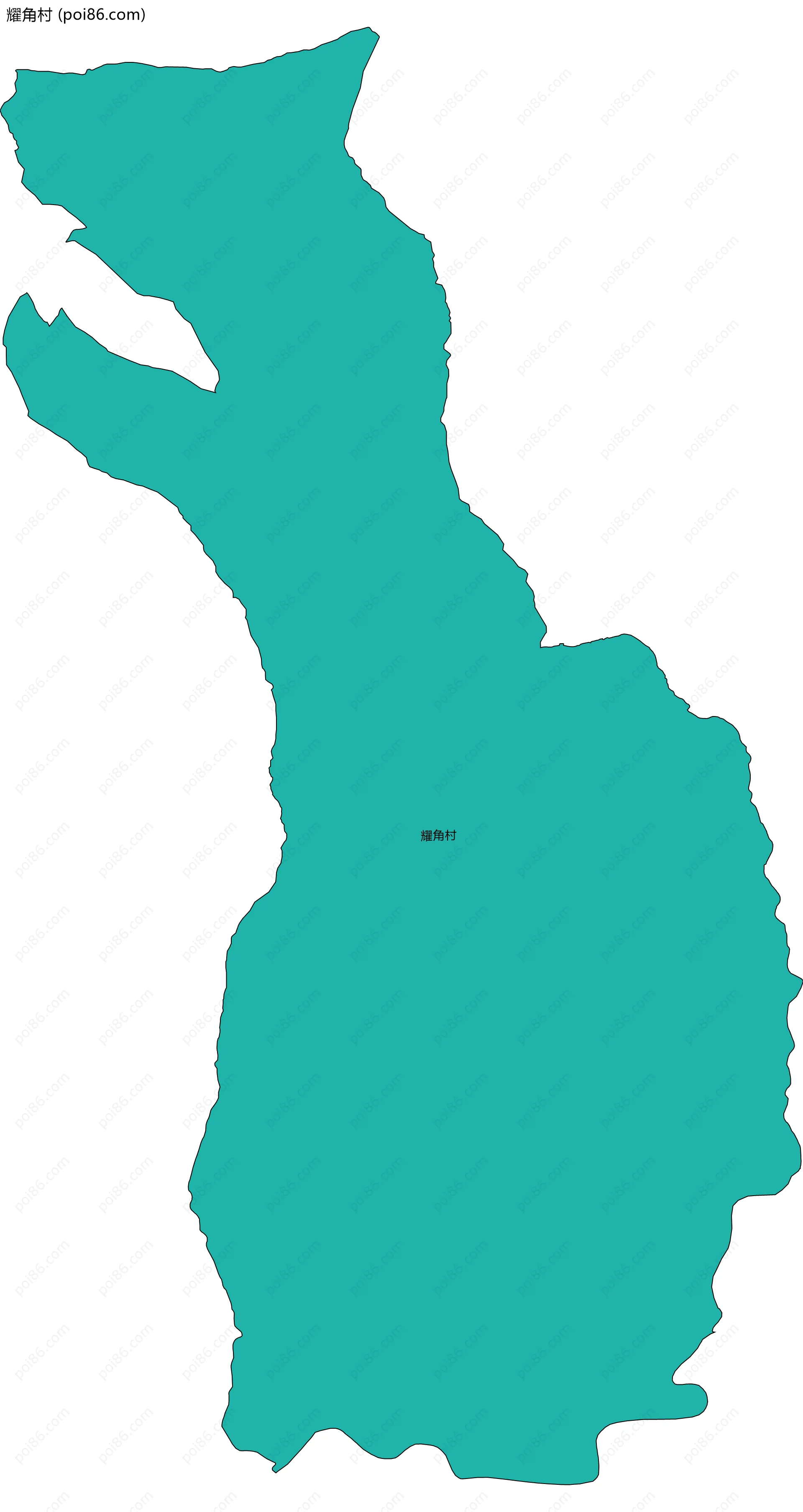 耀角村边界地图