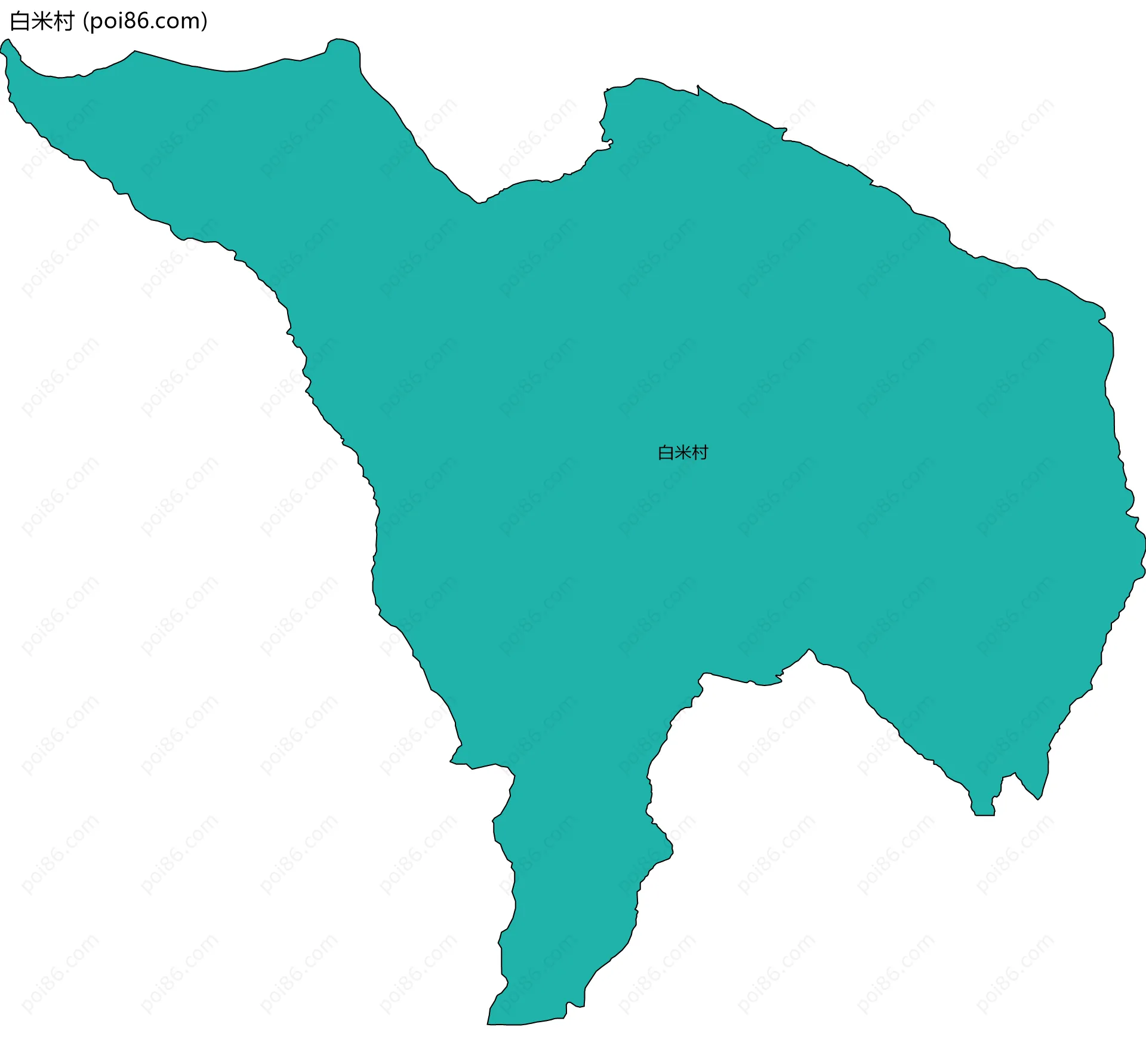 白米村边界地图