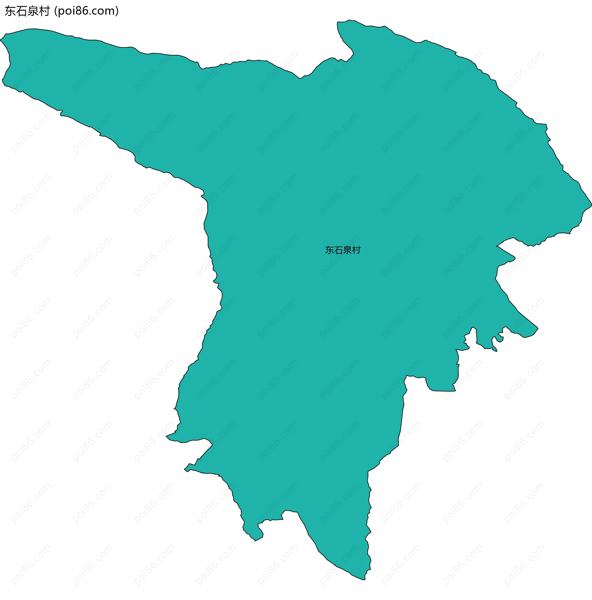 东石泉村边界地图