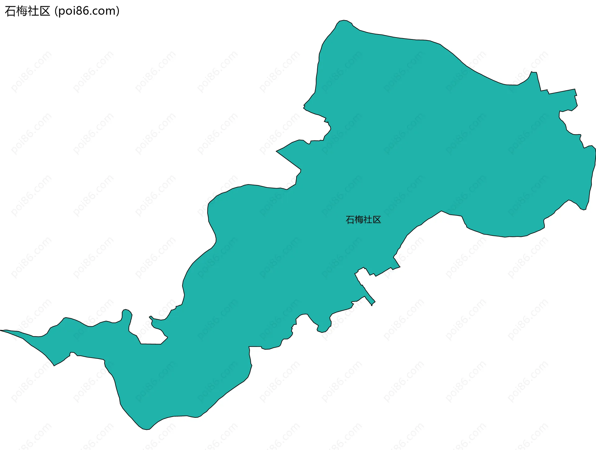 石梅社区边界地图