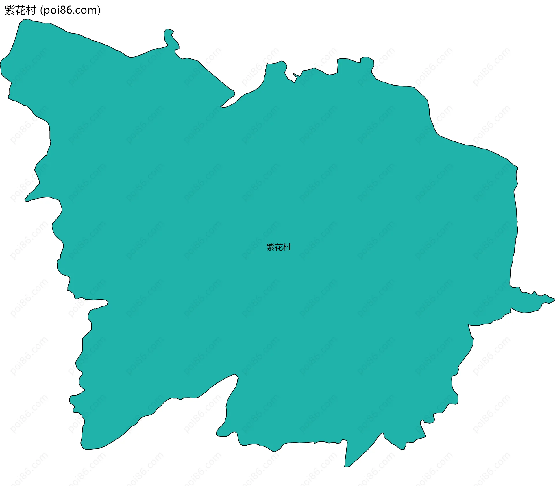 紫花村边界地图