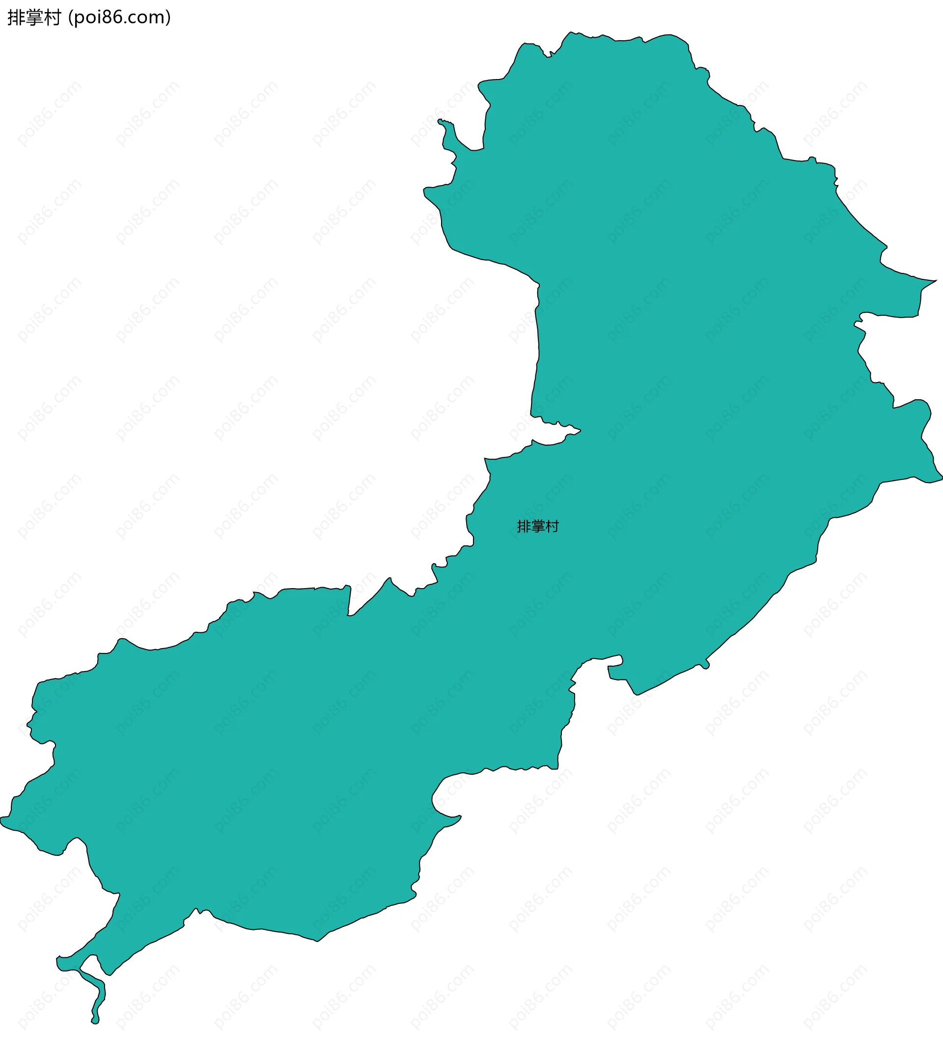 排掌村边界地图