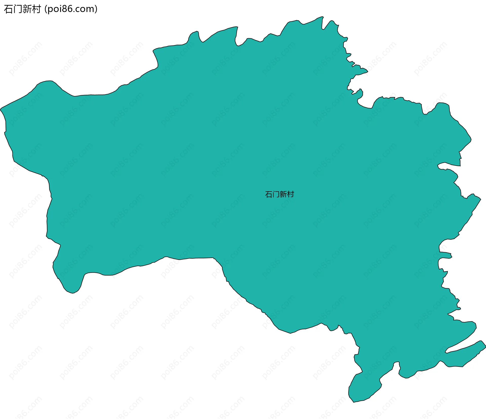 石门新村边界地图