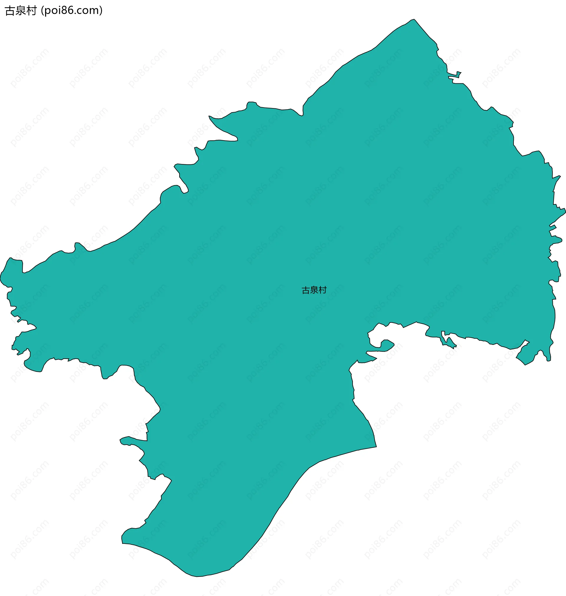 古泉村边界地图