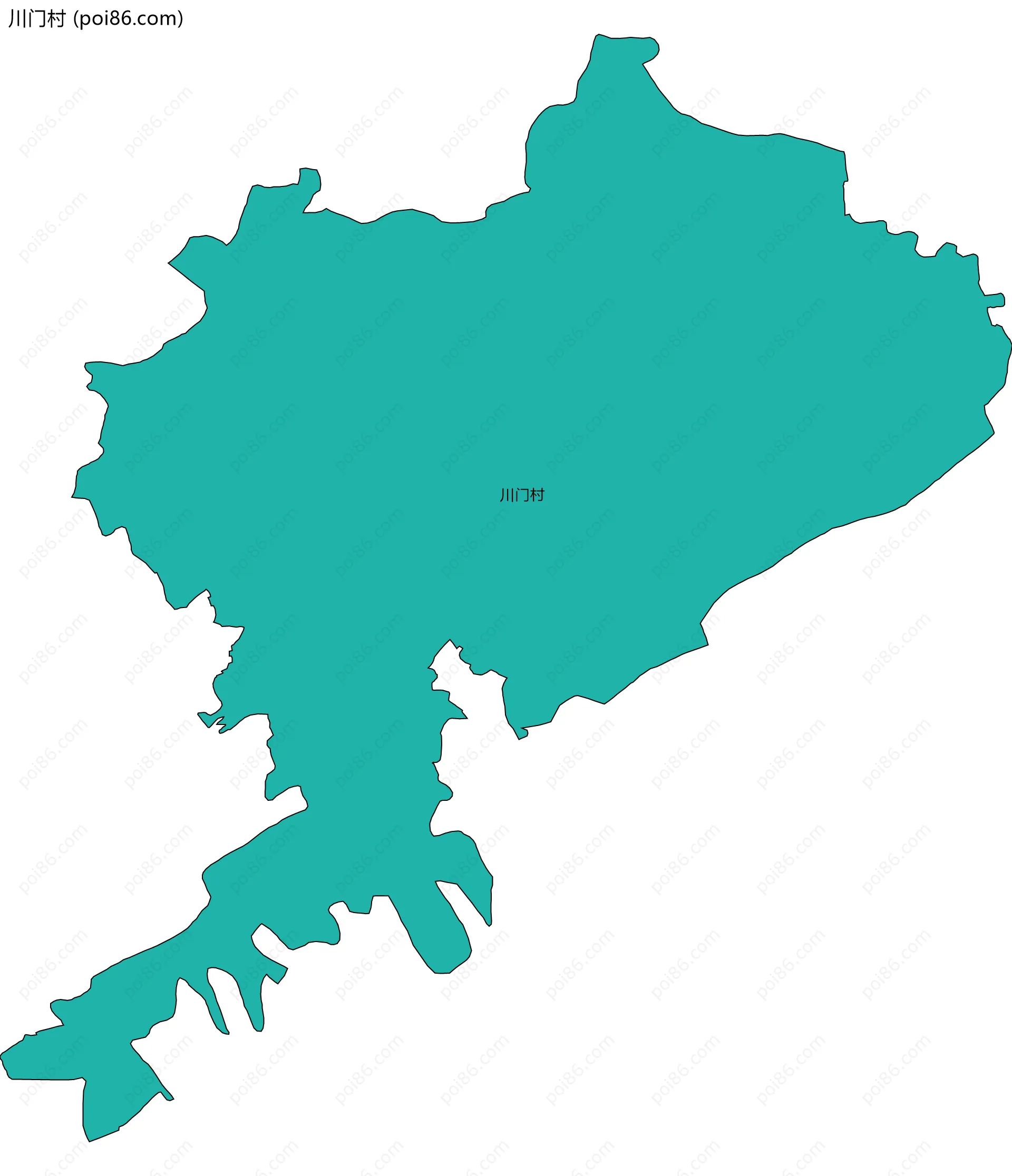 川门村边界地图