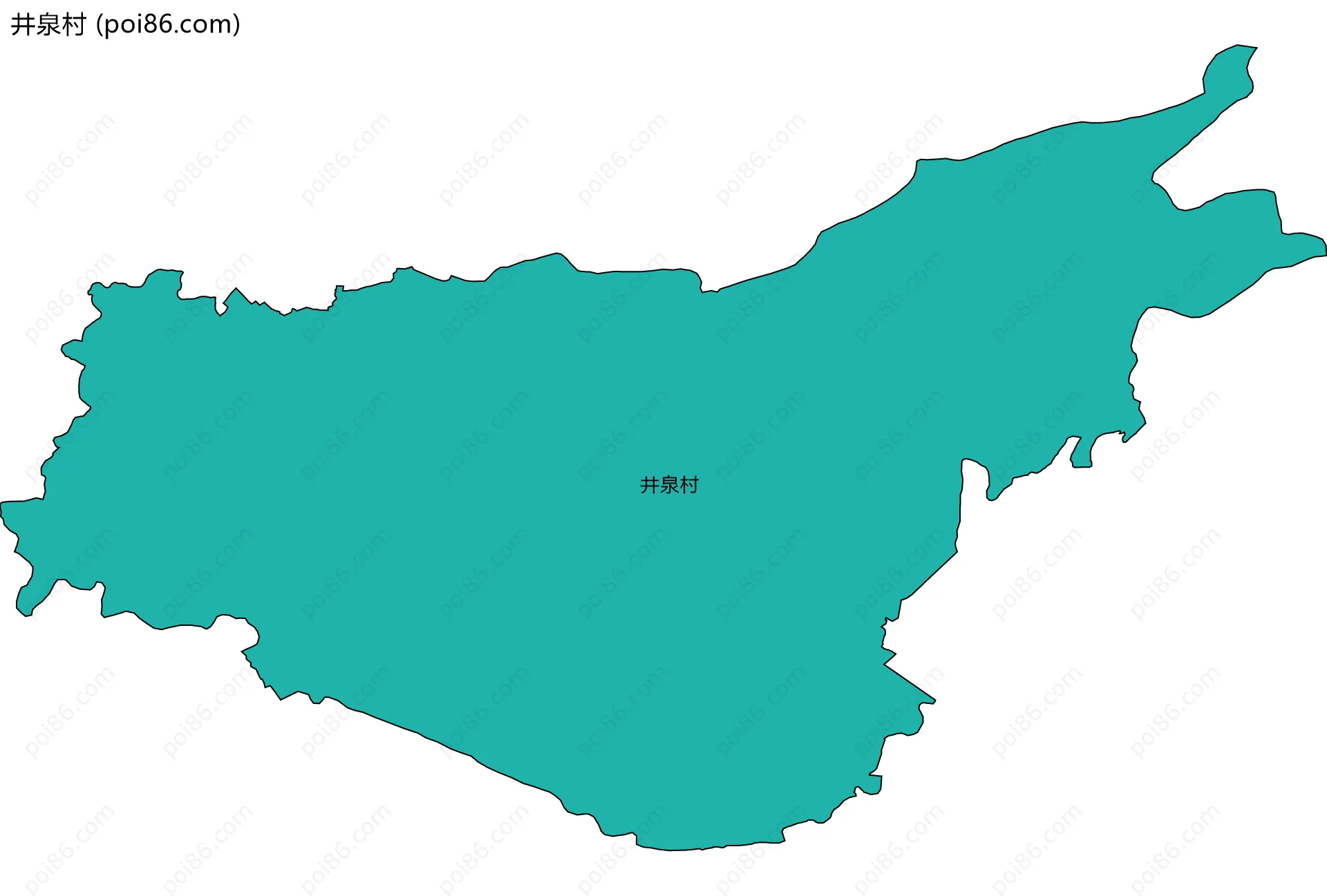 井泉村边界地图