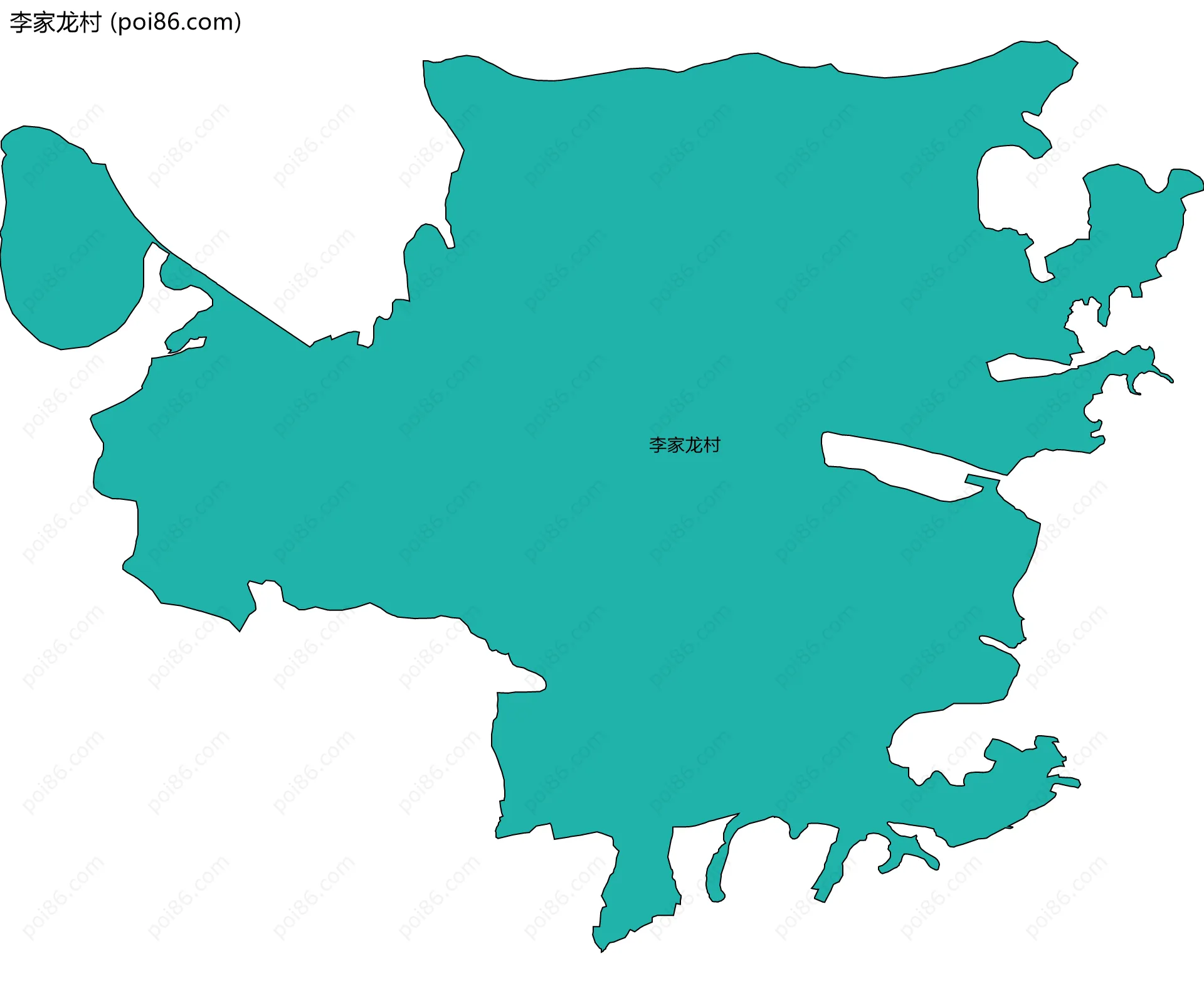 李家龙村边界地图