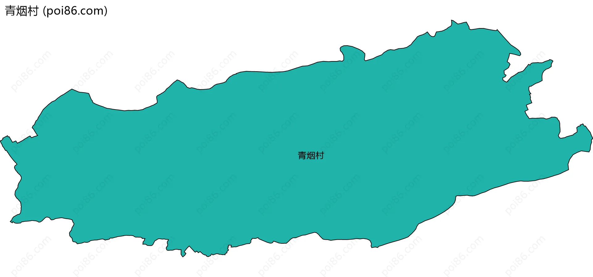 青烟村边界地图