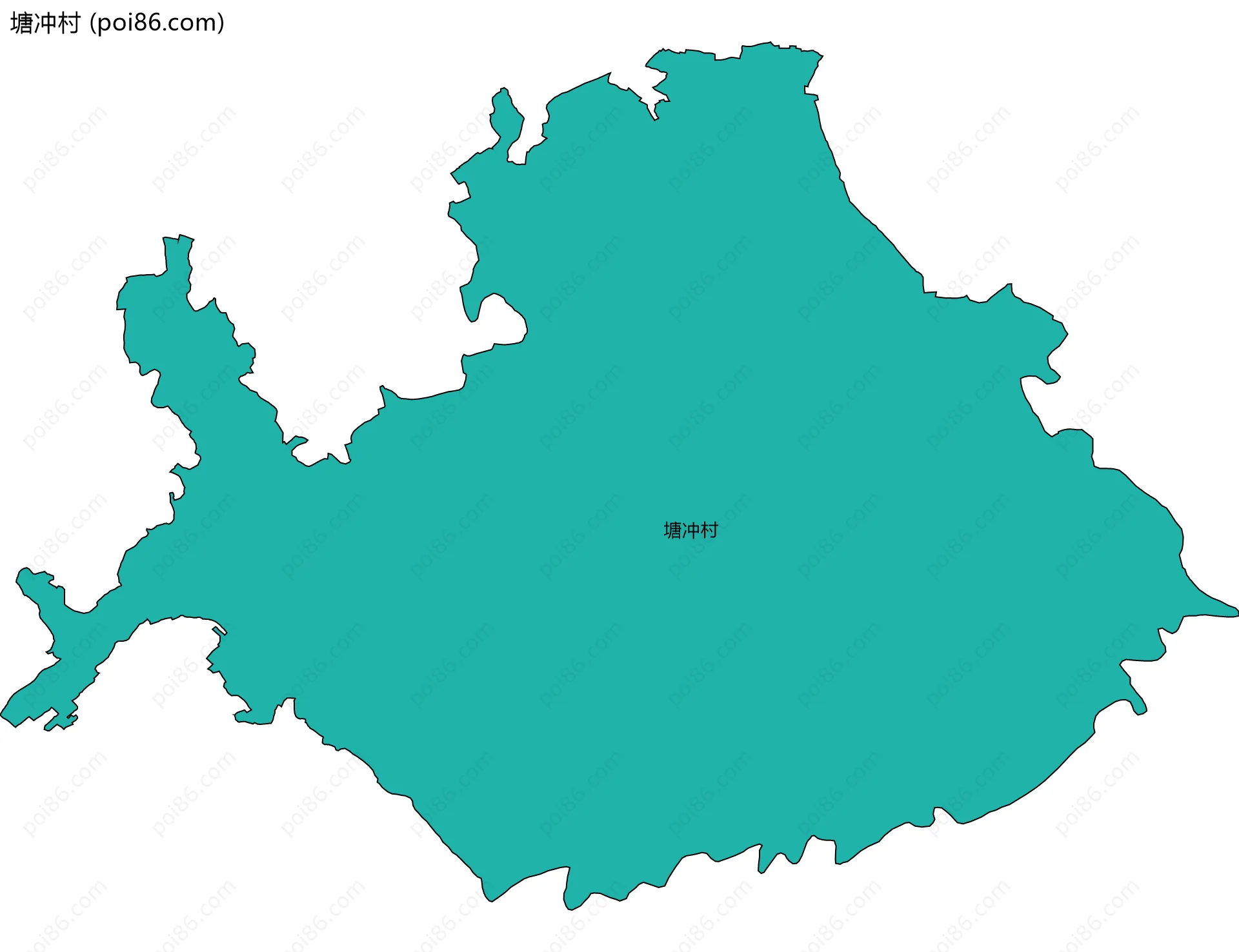 塘冲村边界地图