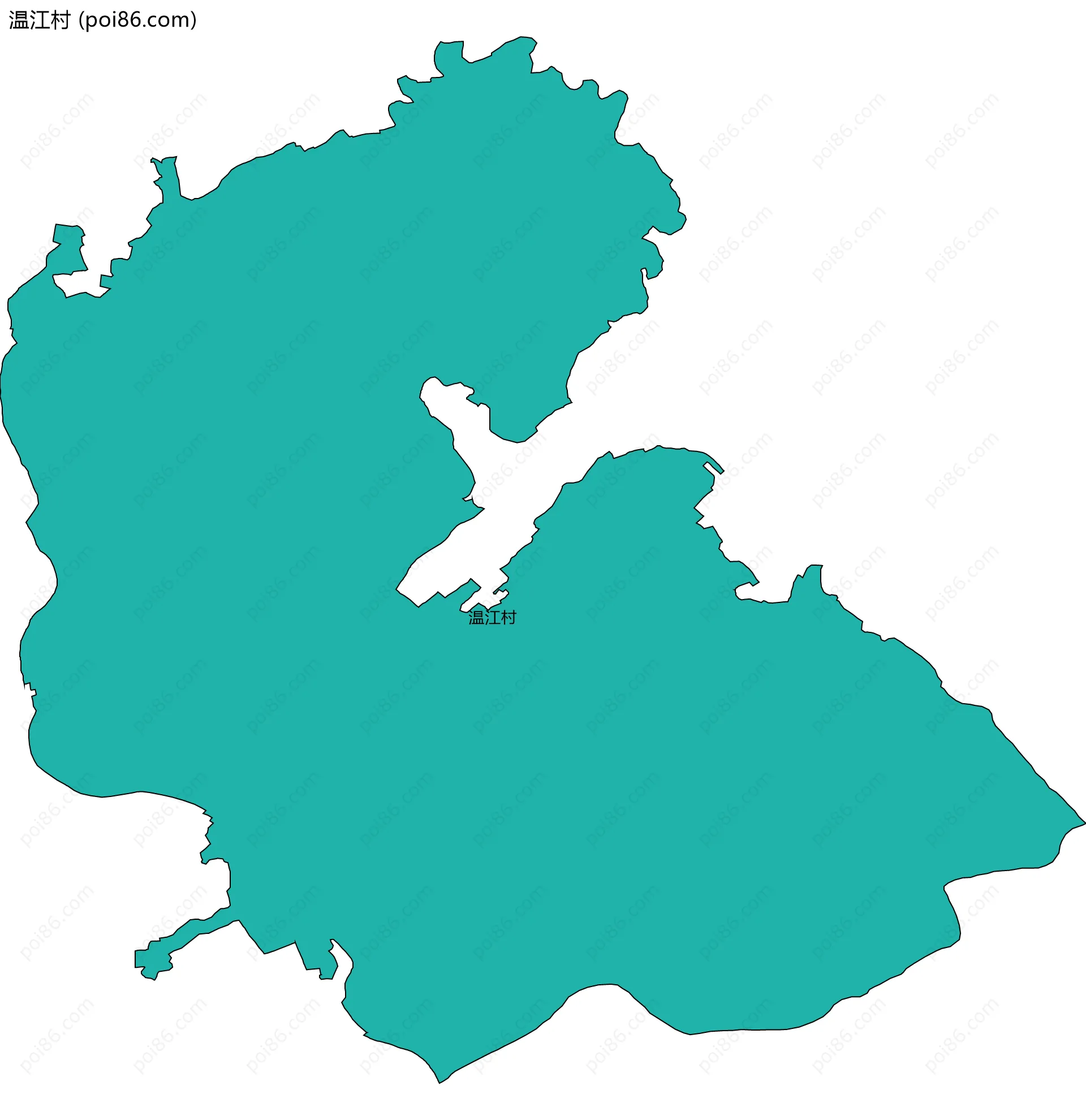 温江村边界地图