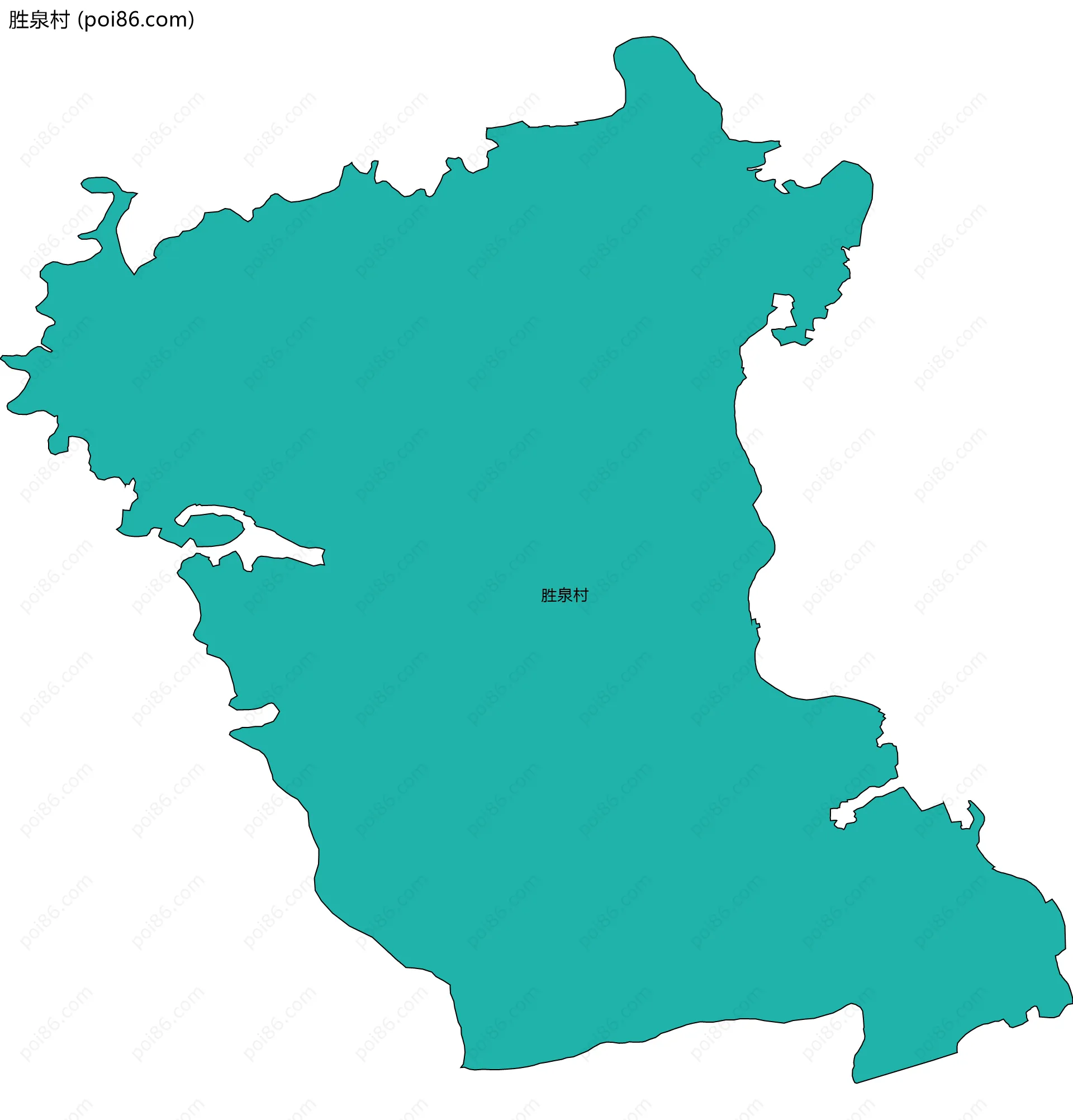 胜泉村边界地图
