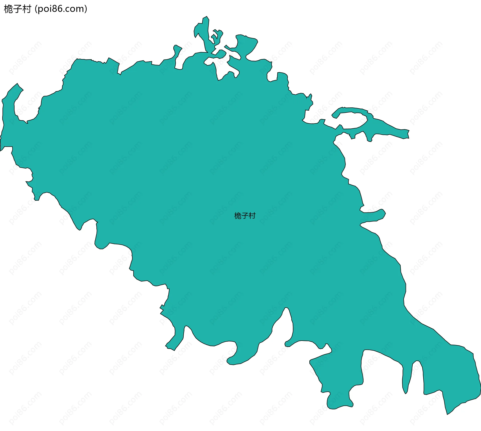 桅子村边界地图