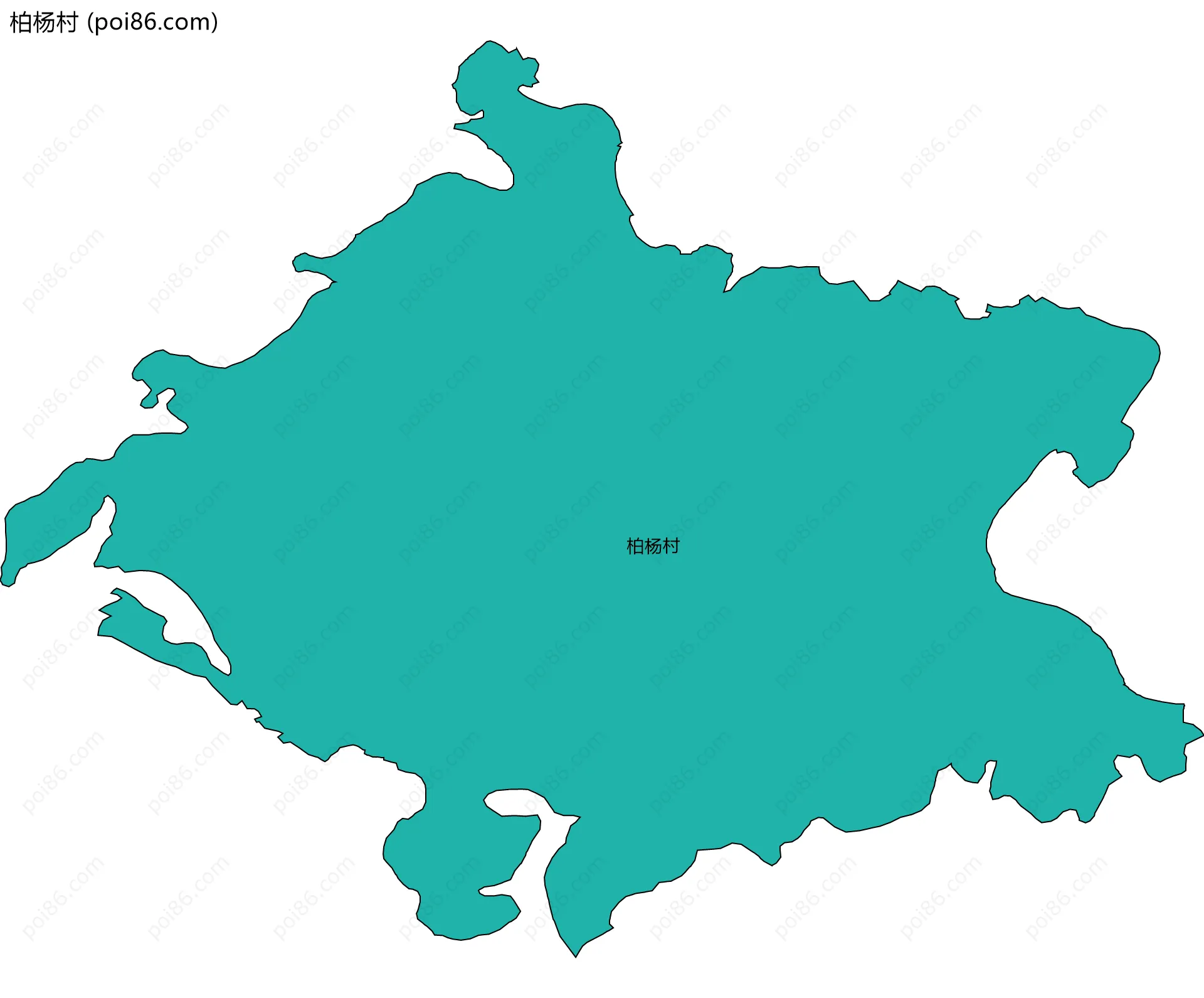 柏杨村边界地图