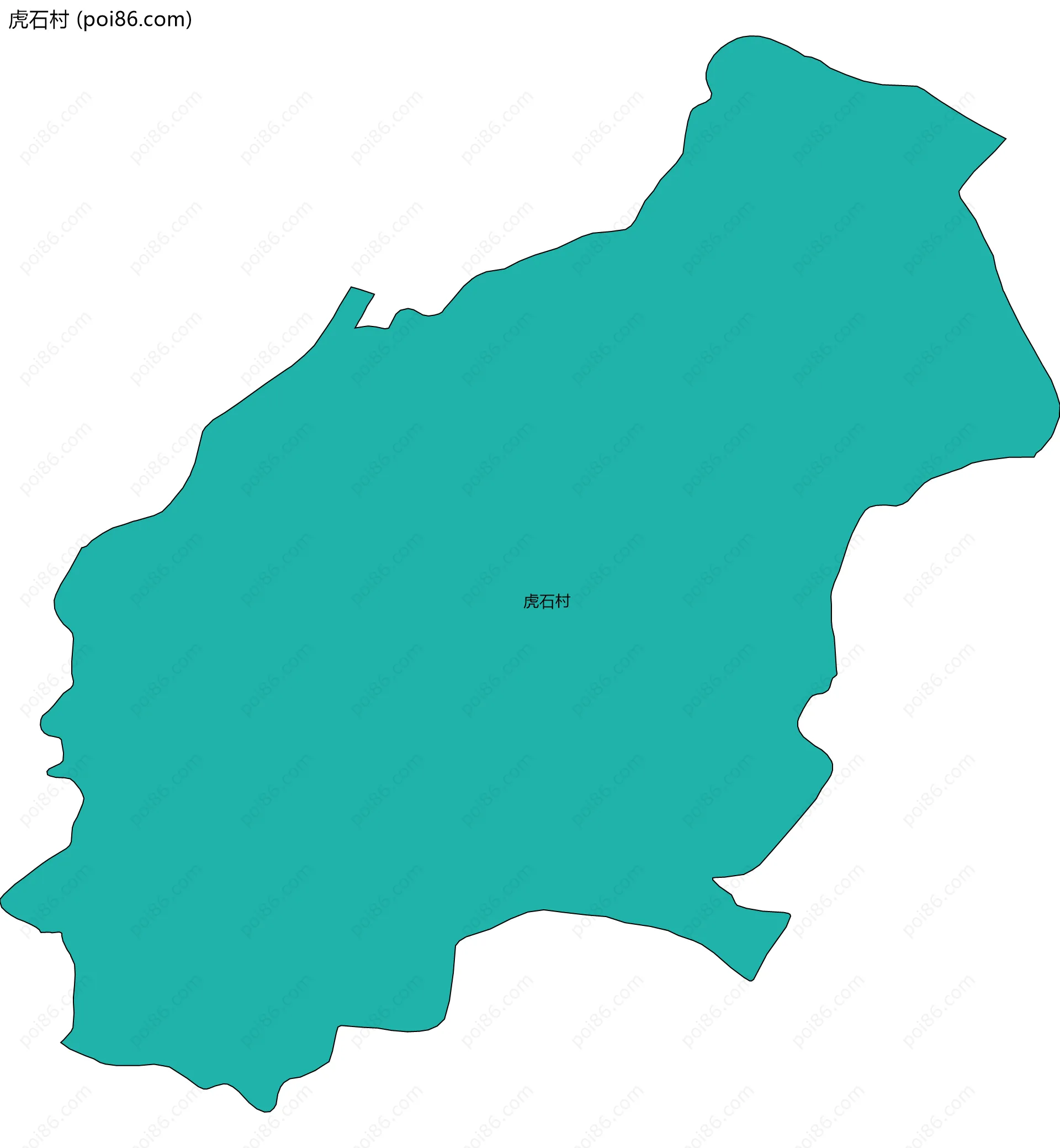 虎石村边界地图
