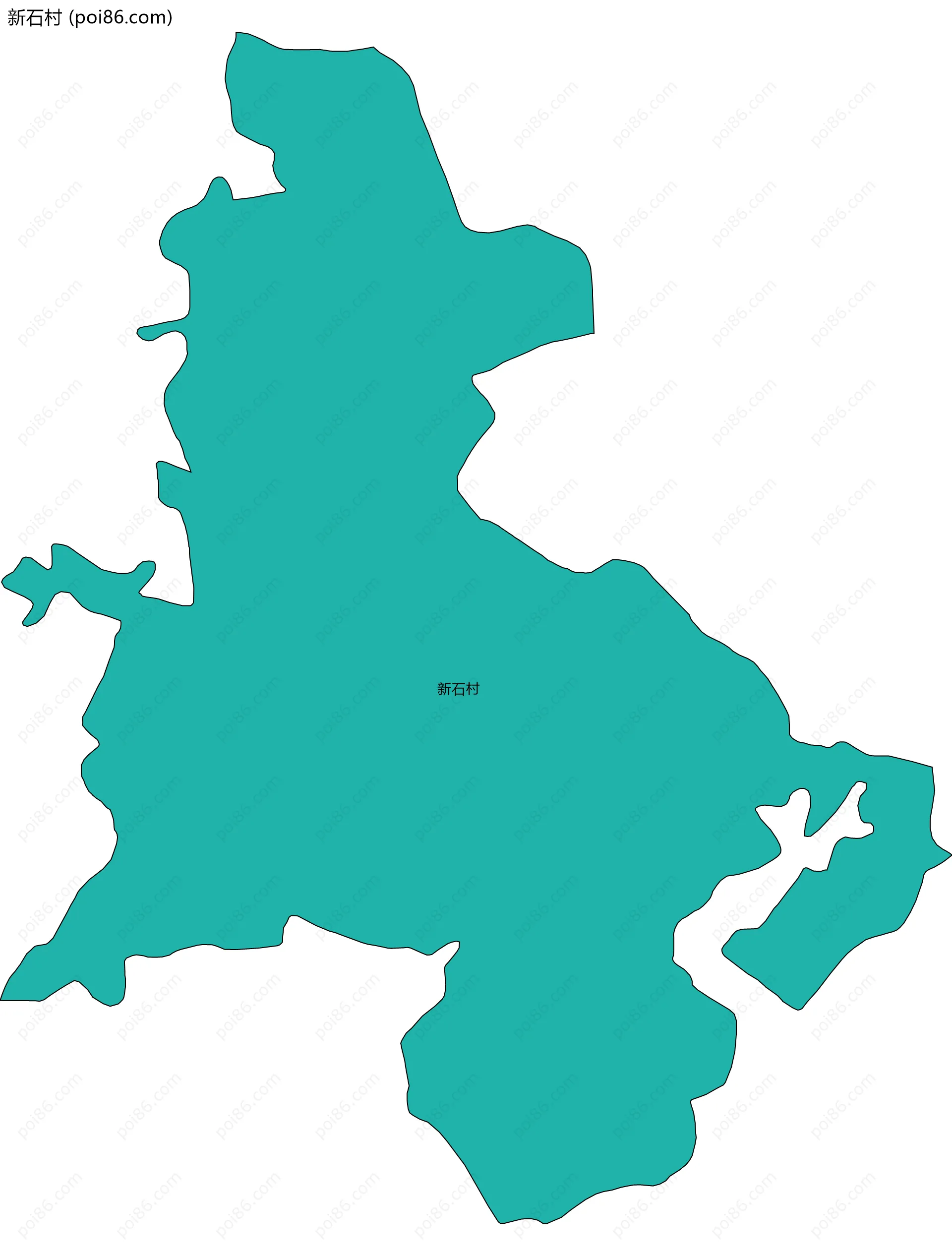 新石村边界地图