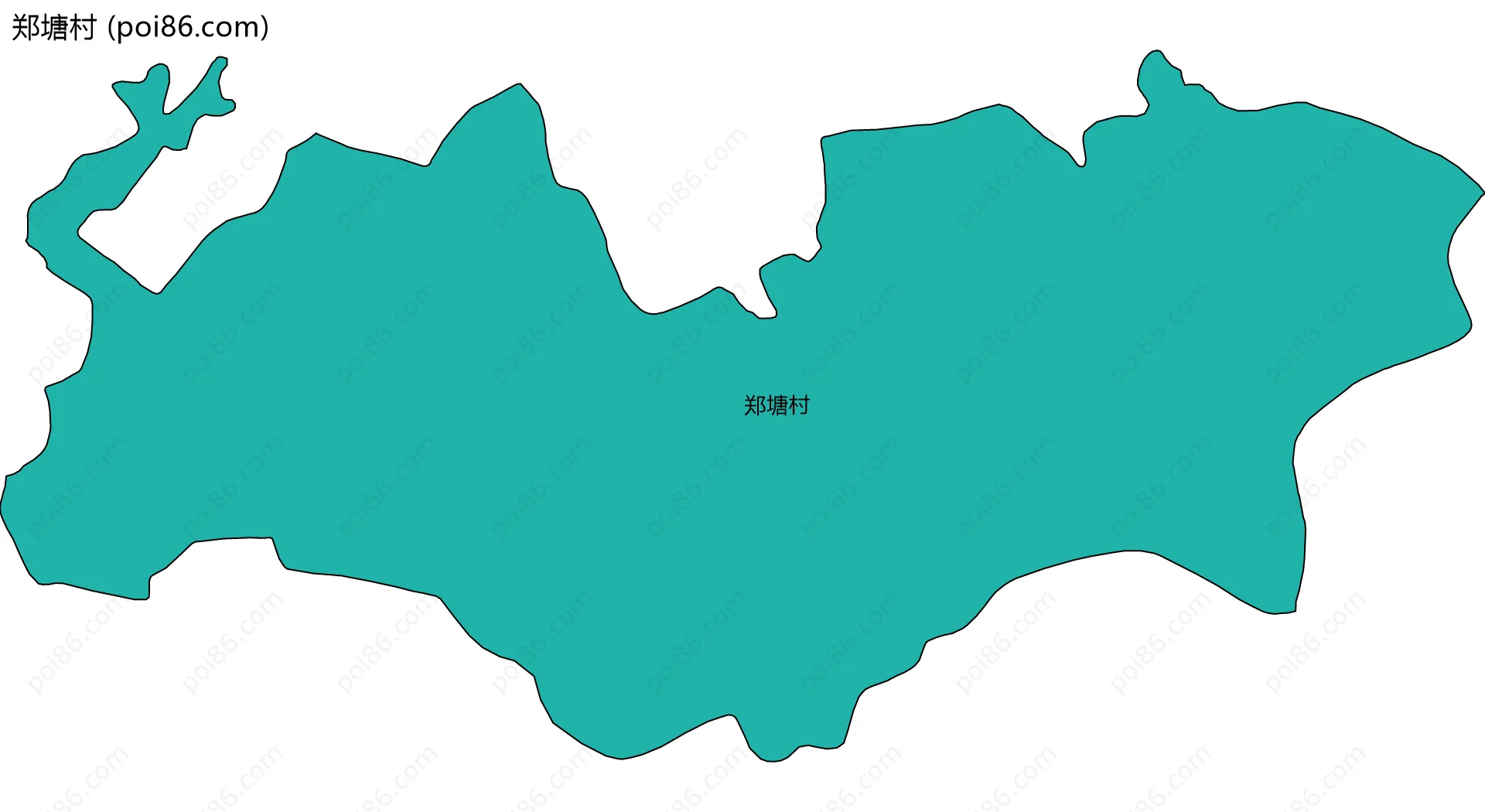 郑塘村边界地图
