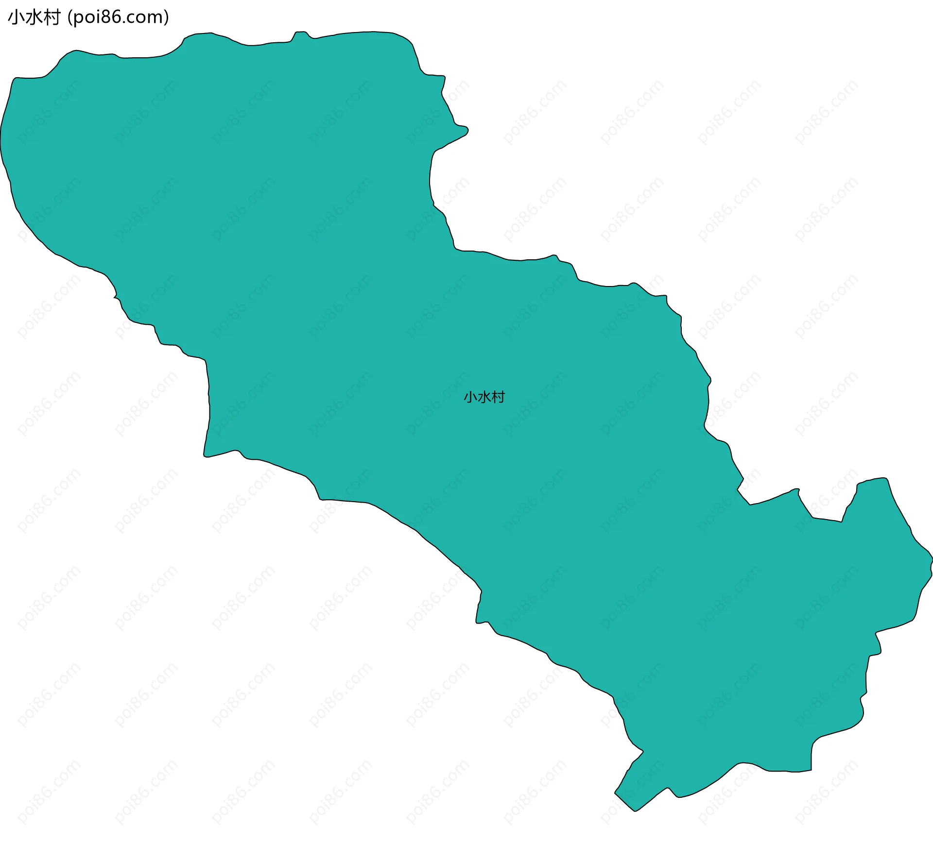 小水村边界地图