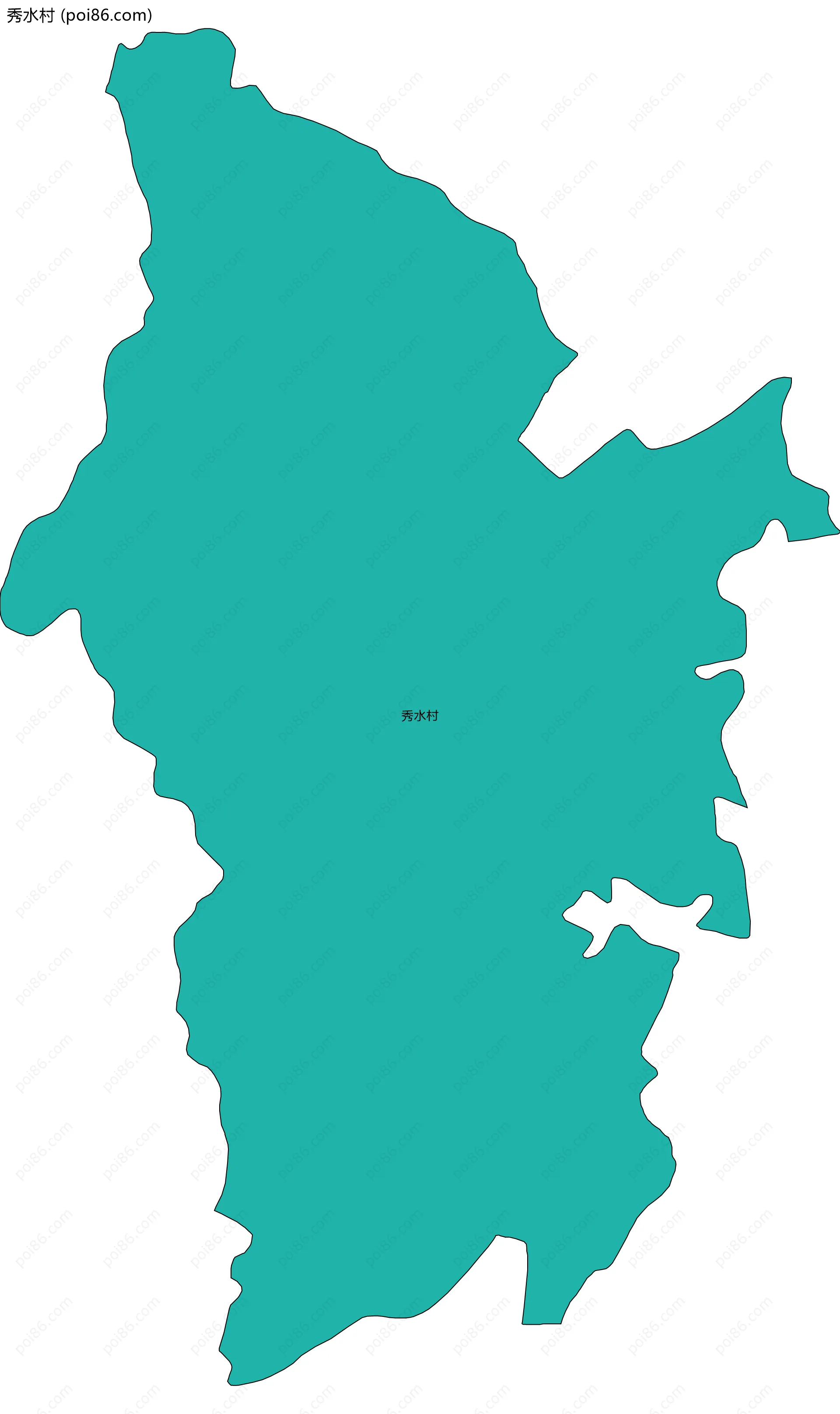 秀水村边界地图