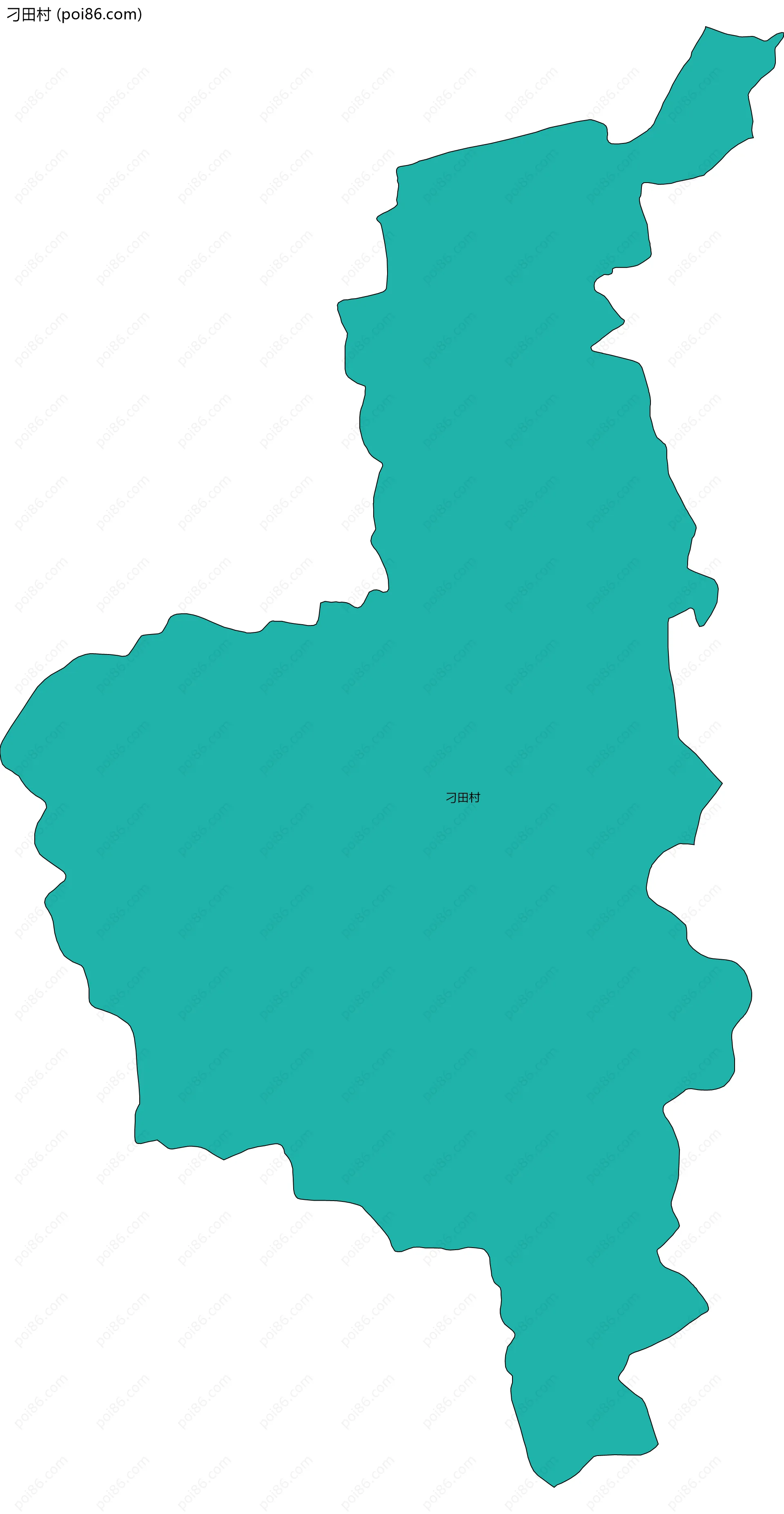 刁田村边界地图