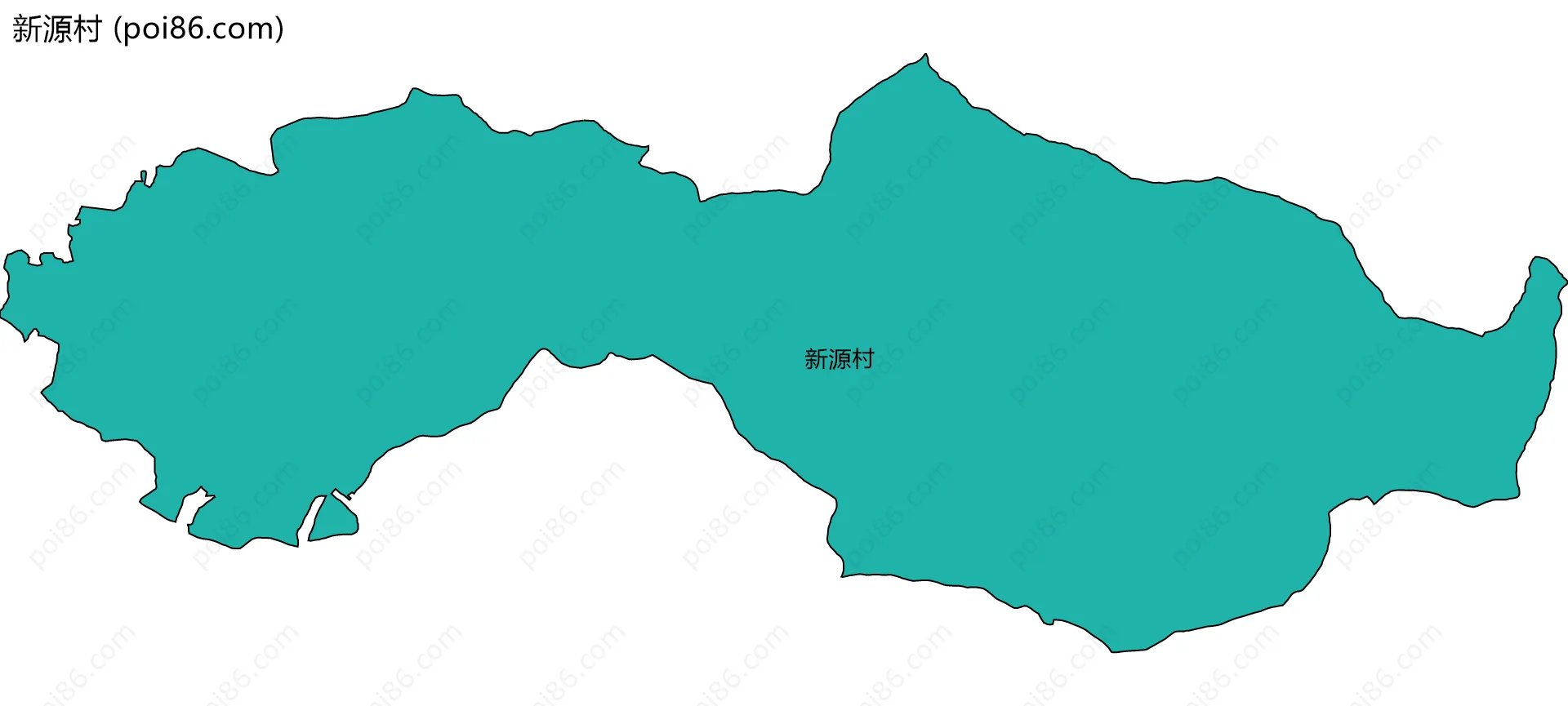 新源村边界地图