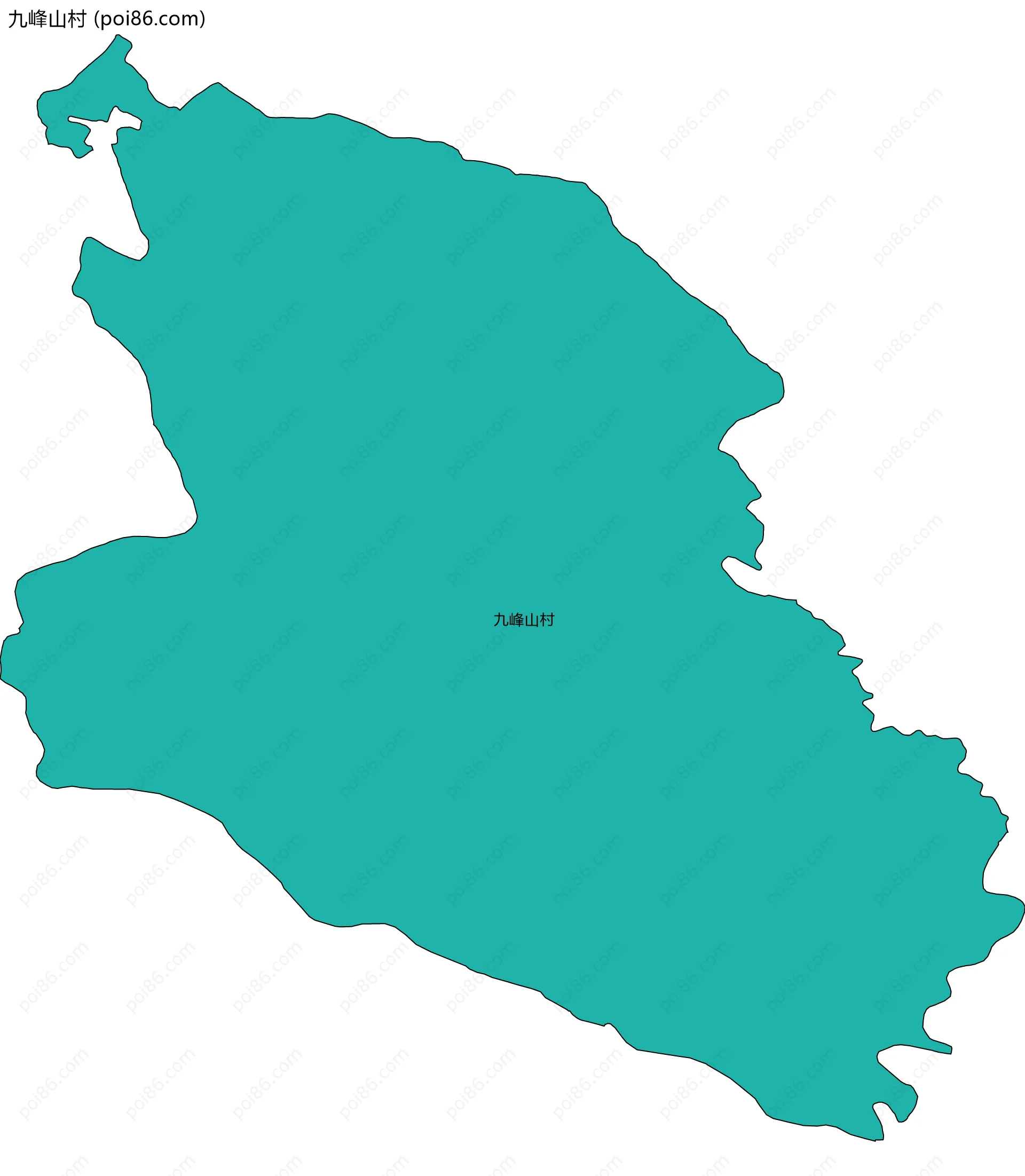 九峰山村边界地图