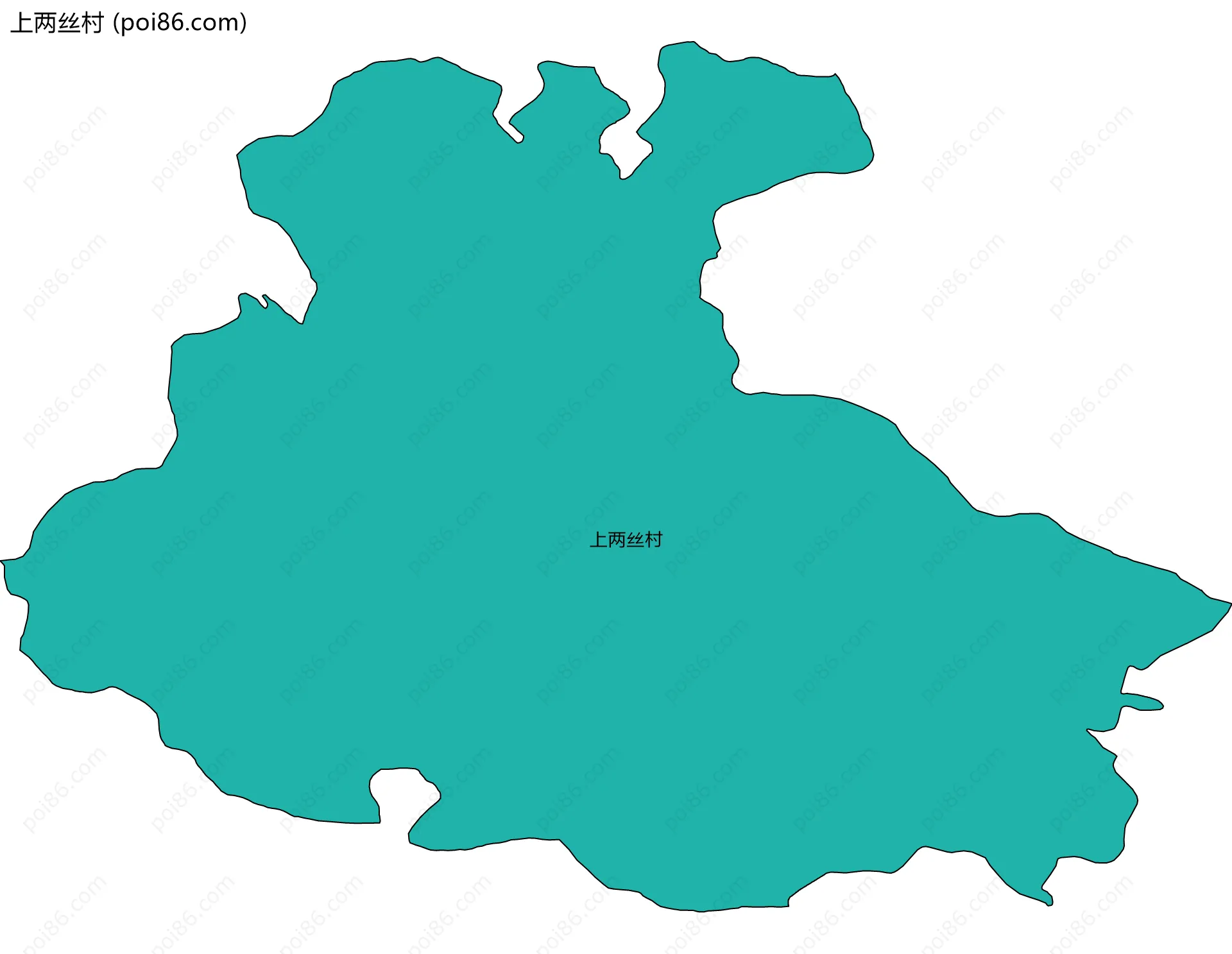 上两丝村边界地图
