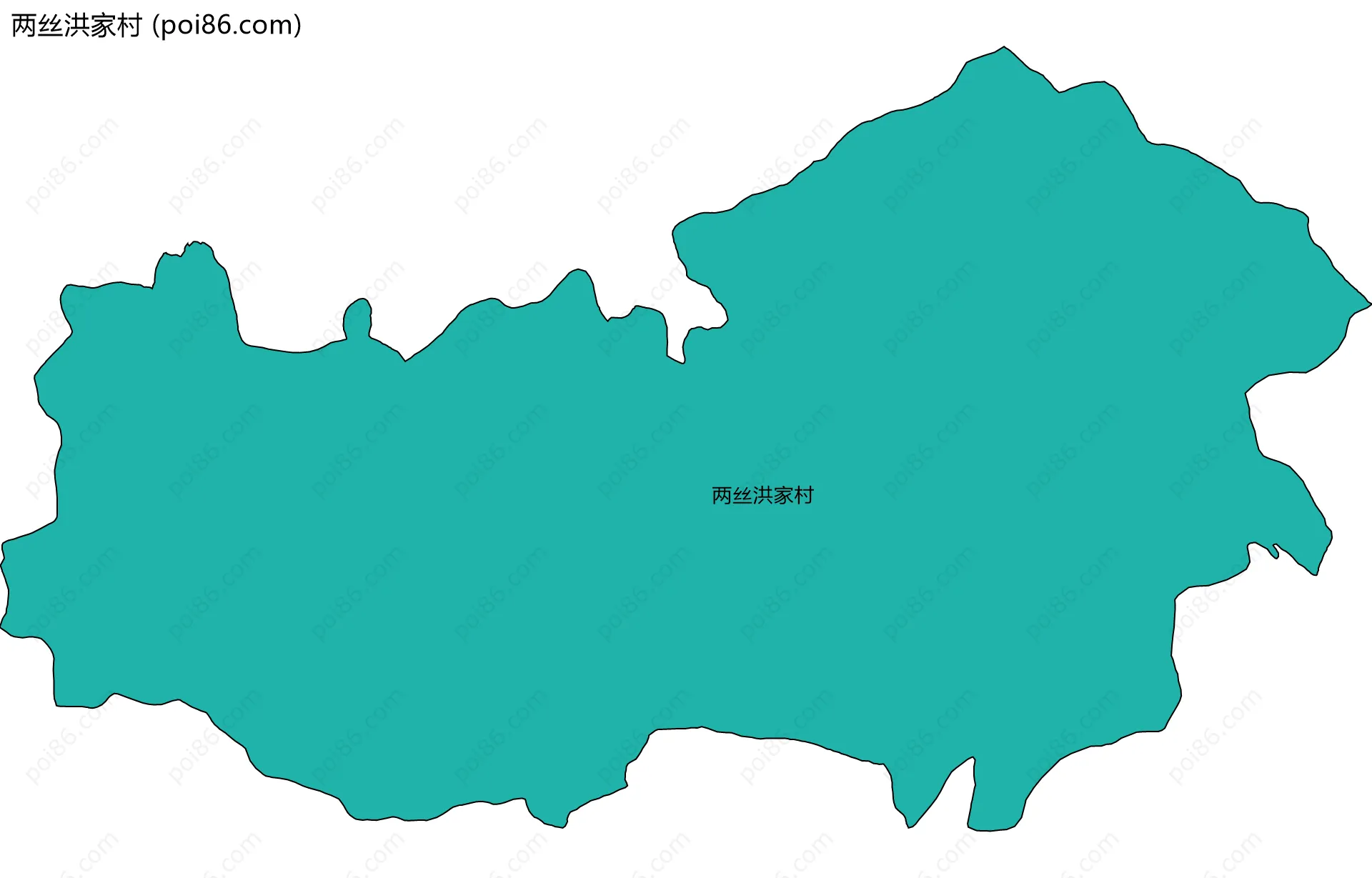 两丝洪家村边界地图