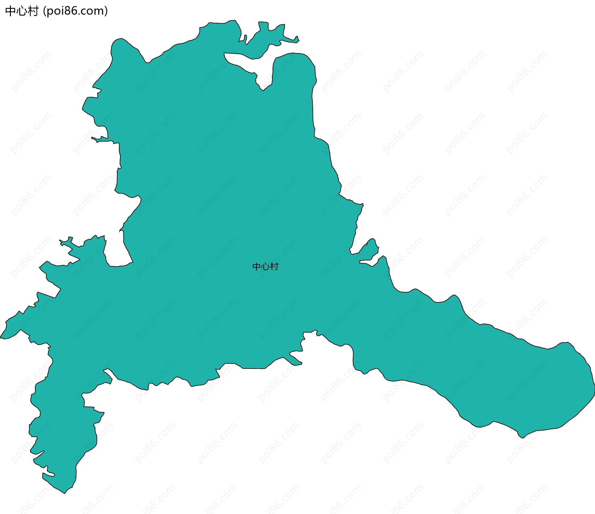中心村边界地图