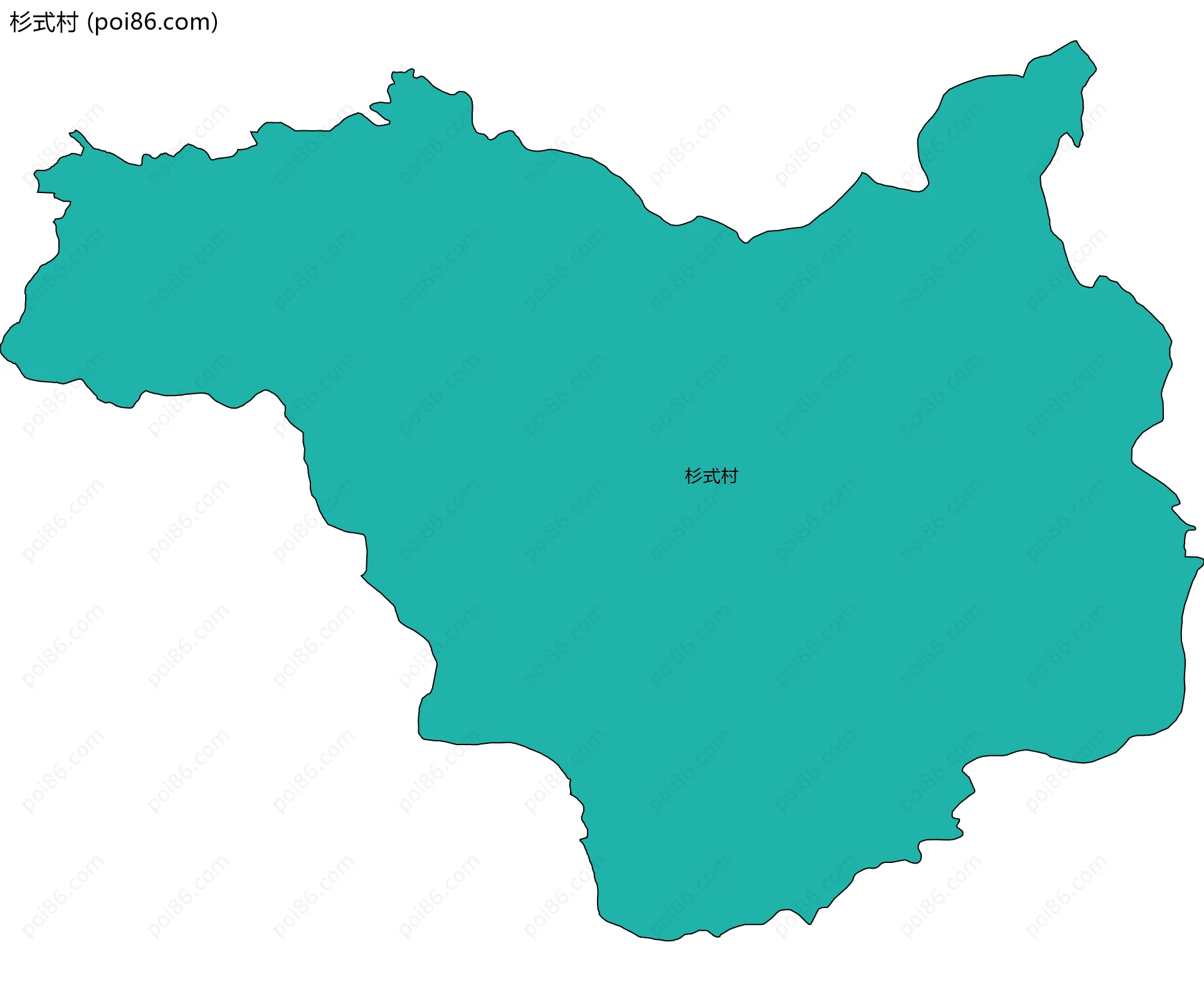 杉式村边界地图