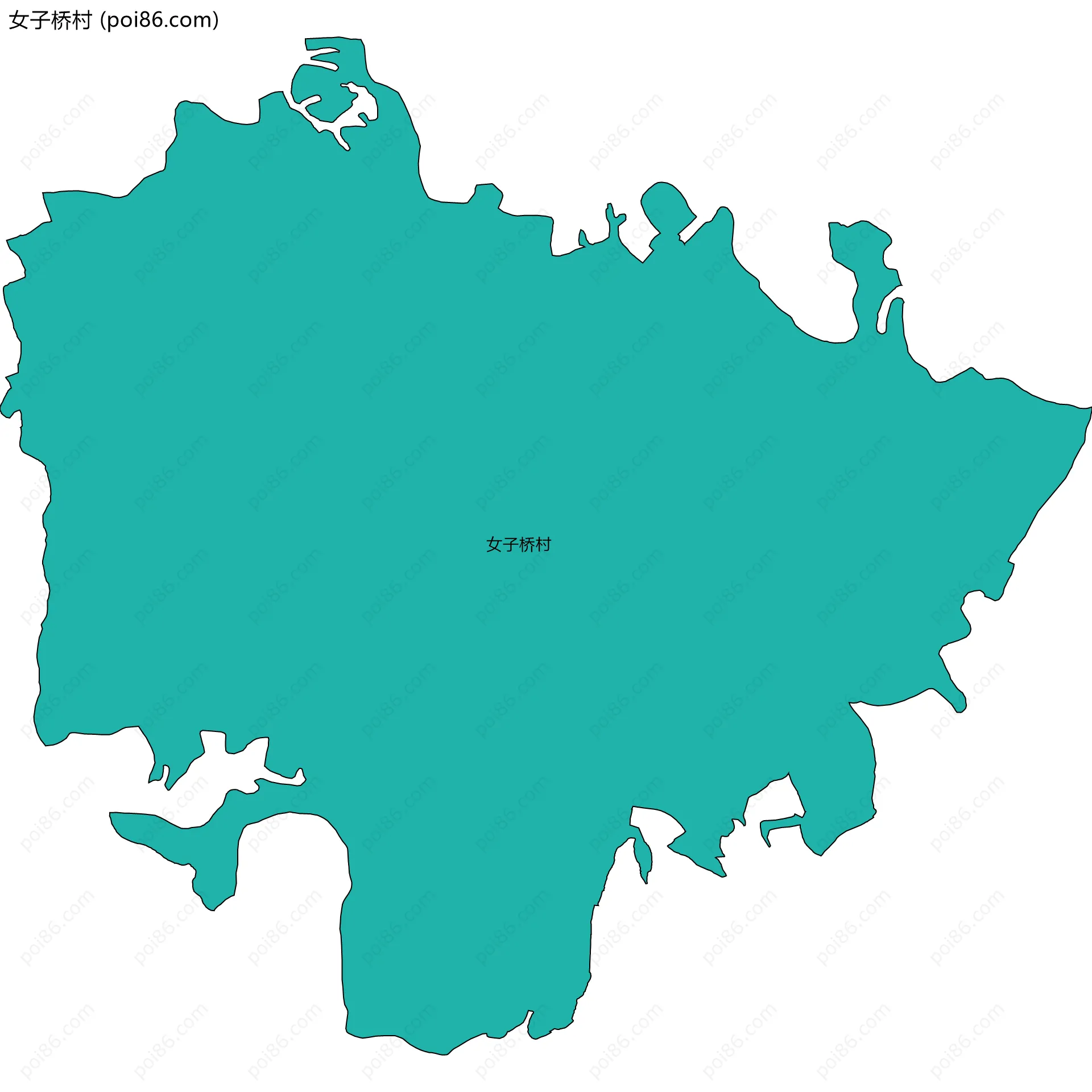 女子桥村边界地图