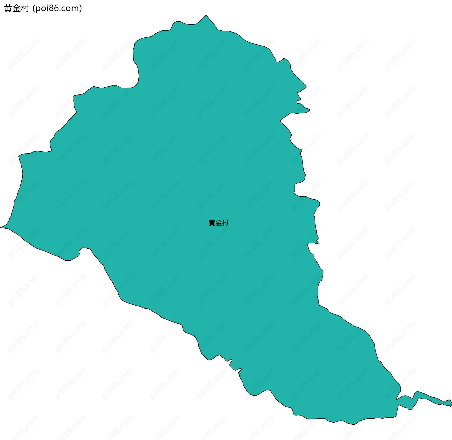 黄金村边界地图