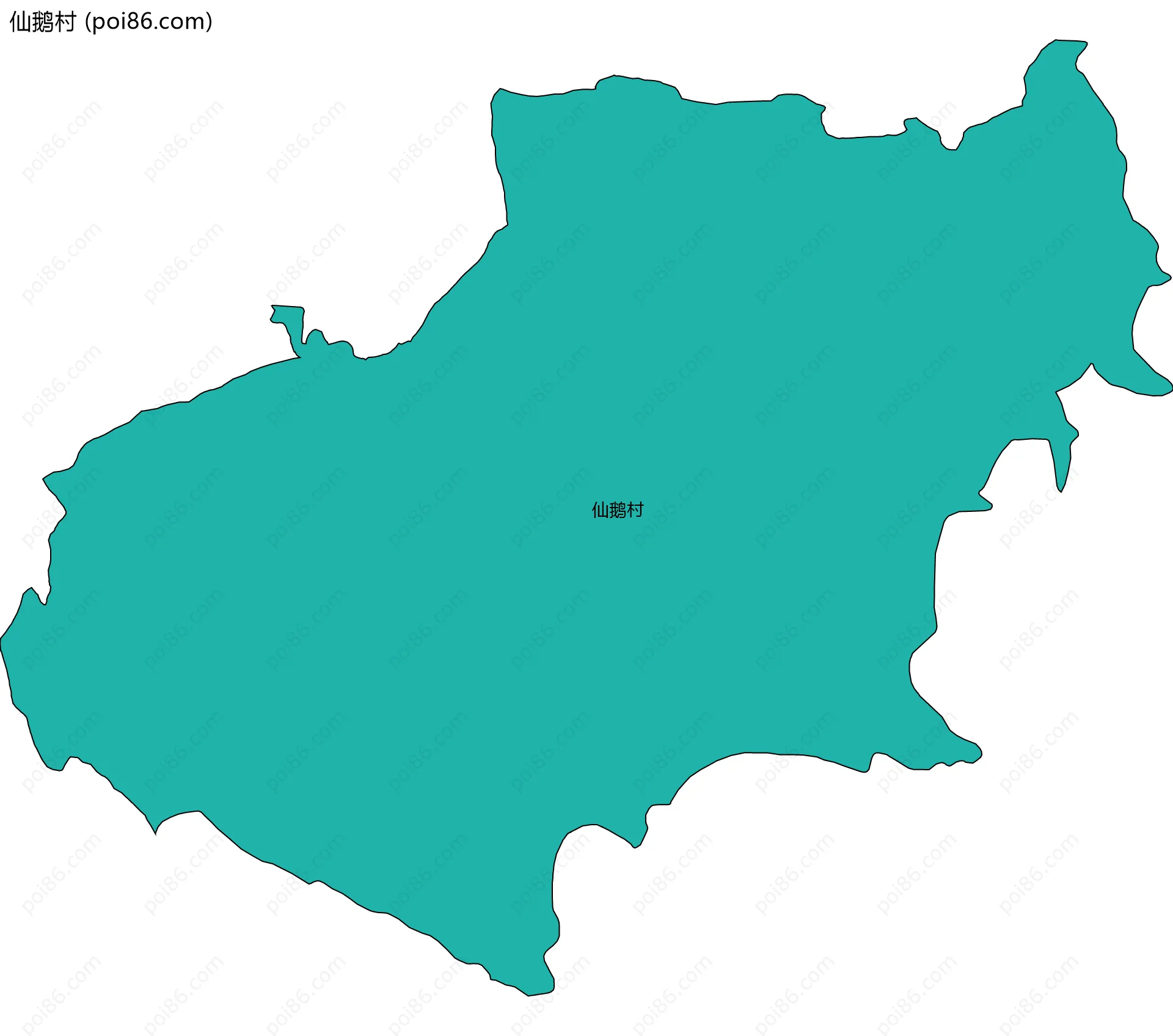 仙鹅村边界地图