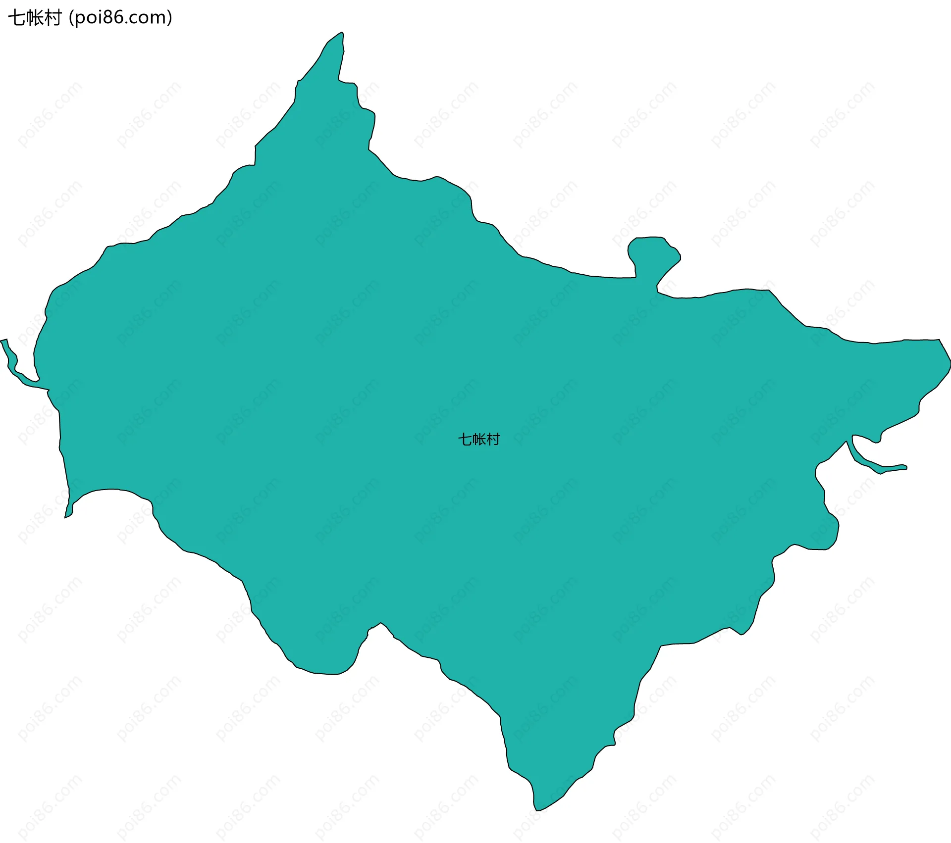 七帐村边界地图