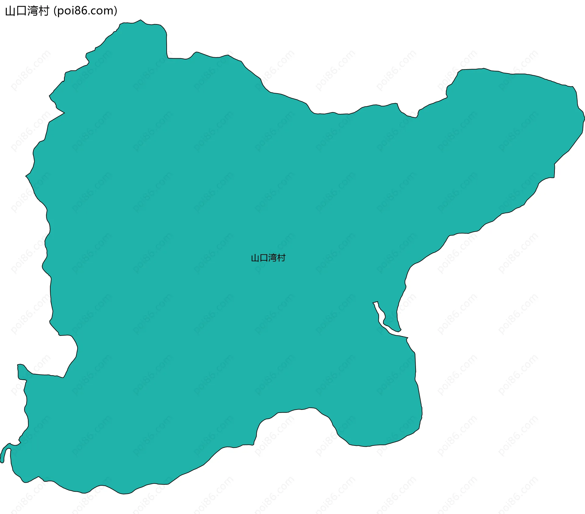 山口湾村边界地图